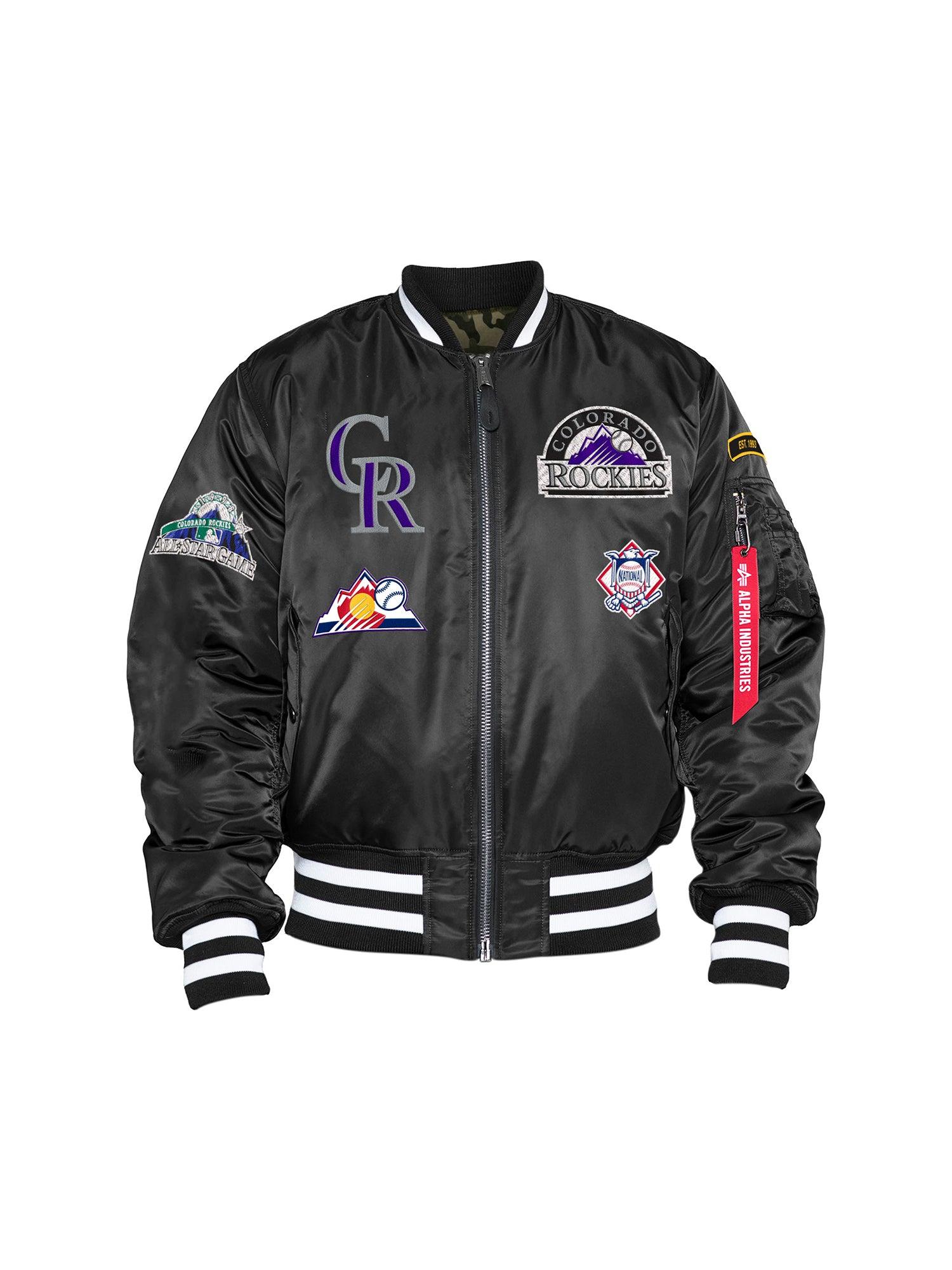 Alpha Industries Colorado Rockies X Alpha X New Era Ma-1 Bomber Jacket in  Black | Lyst