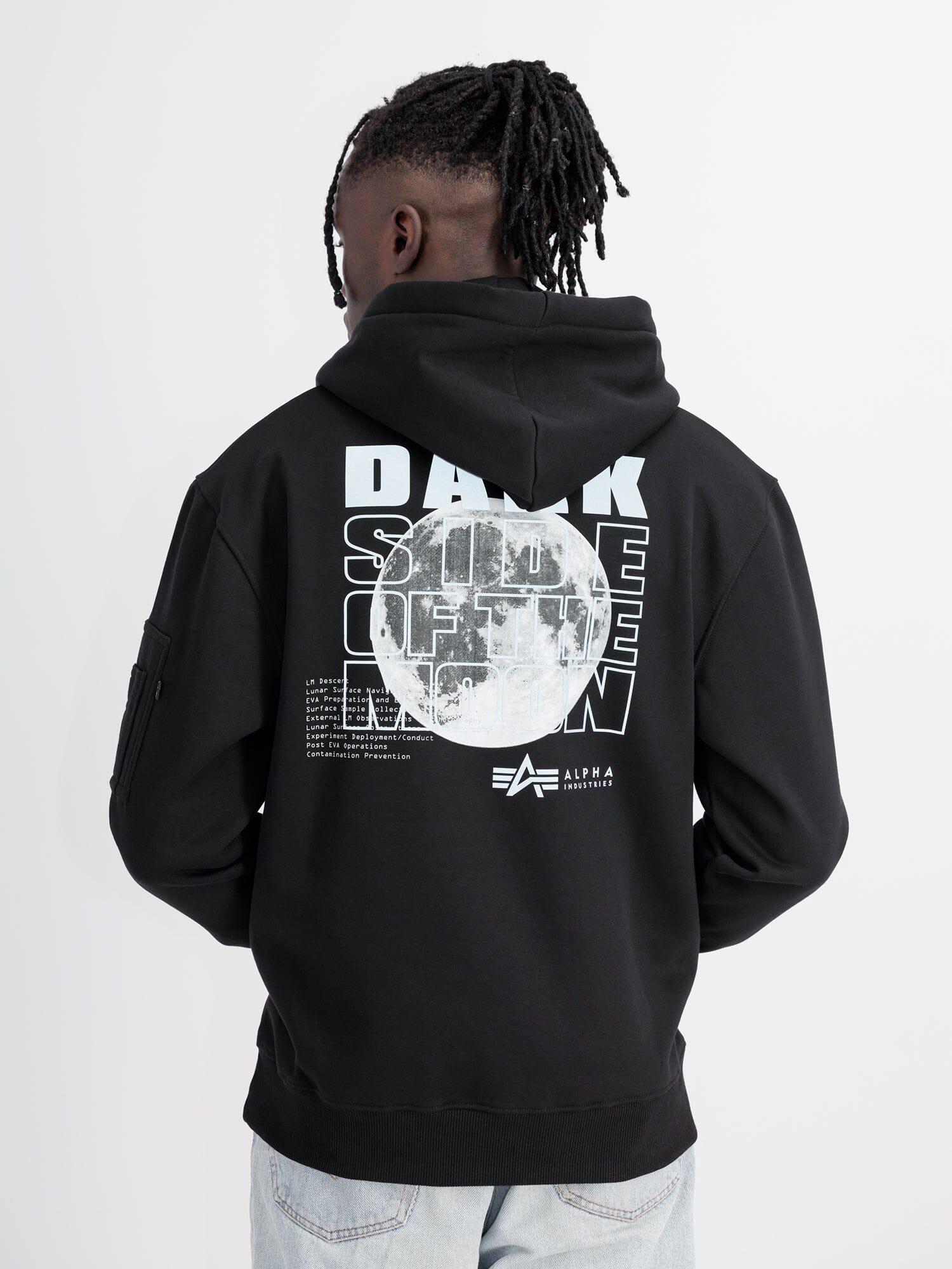 Alpha Industries Nasa Dark Side Hoodie in Black for Men | Lyst