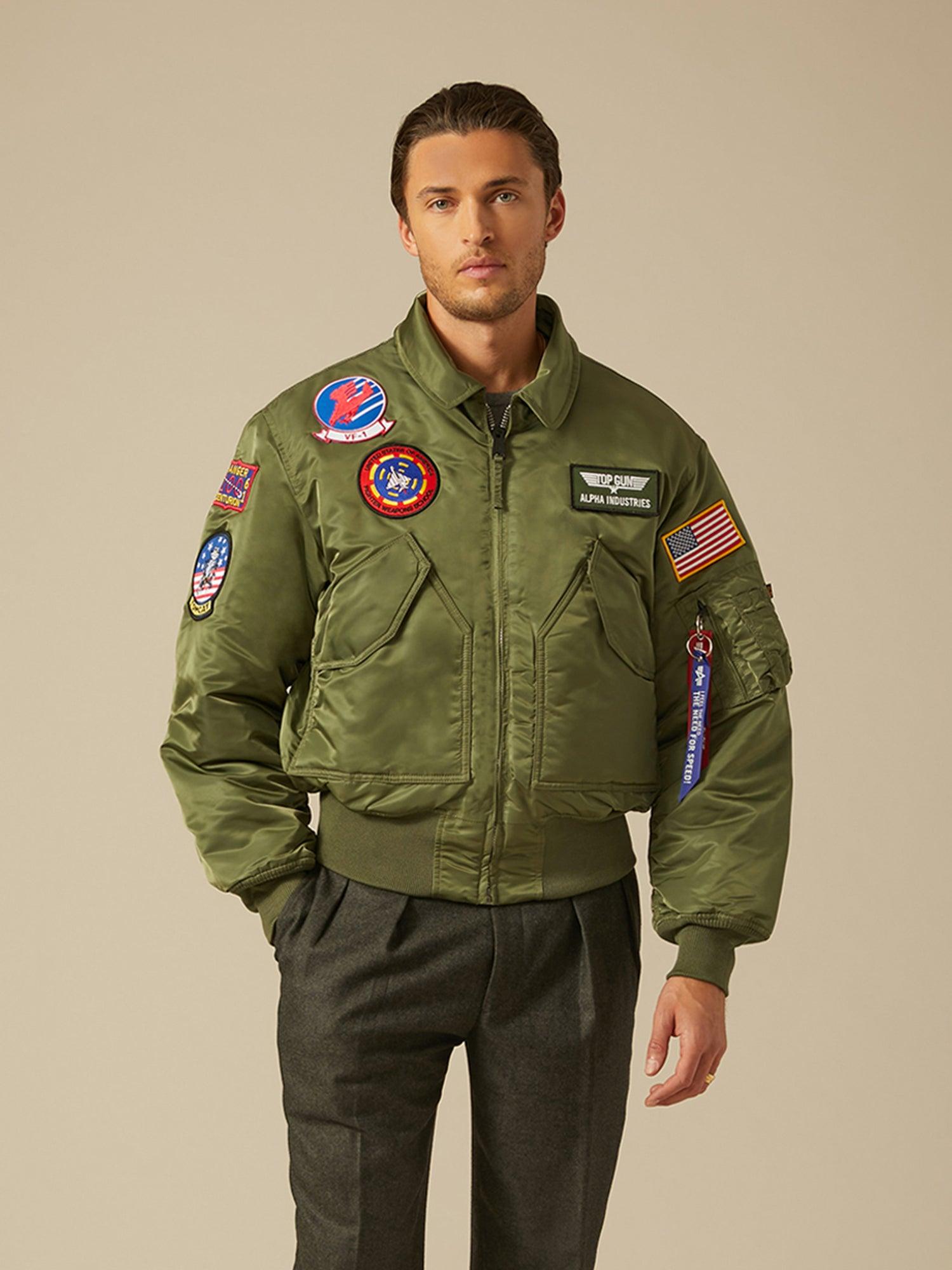 Alpha Industries Alpha X Top Gun Cwu 45/p Bomber Jacket in Green