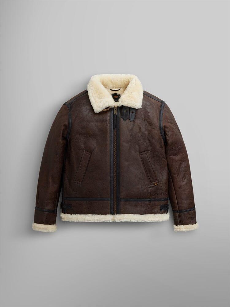 Alpha Industries in Men | Leather Sherpa Jacket Bomber for Brown Lyst B-3