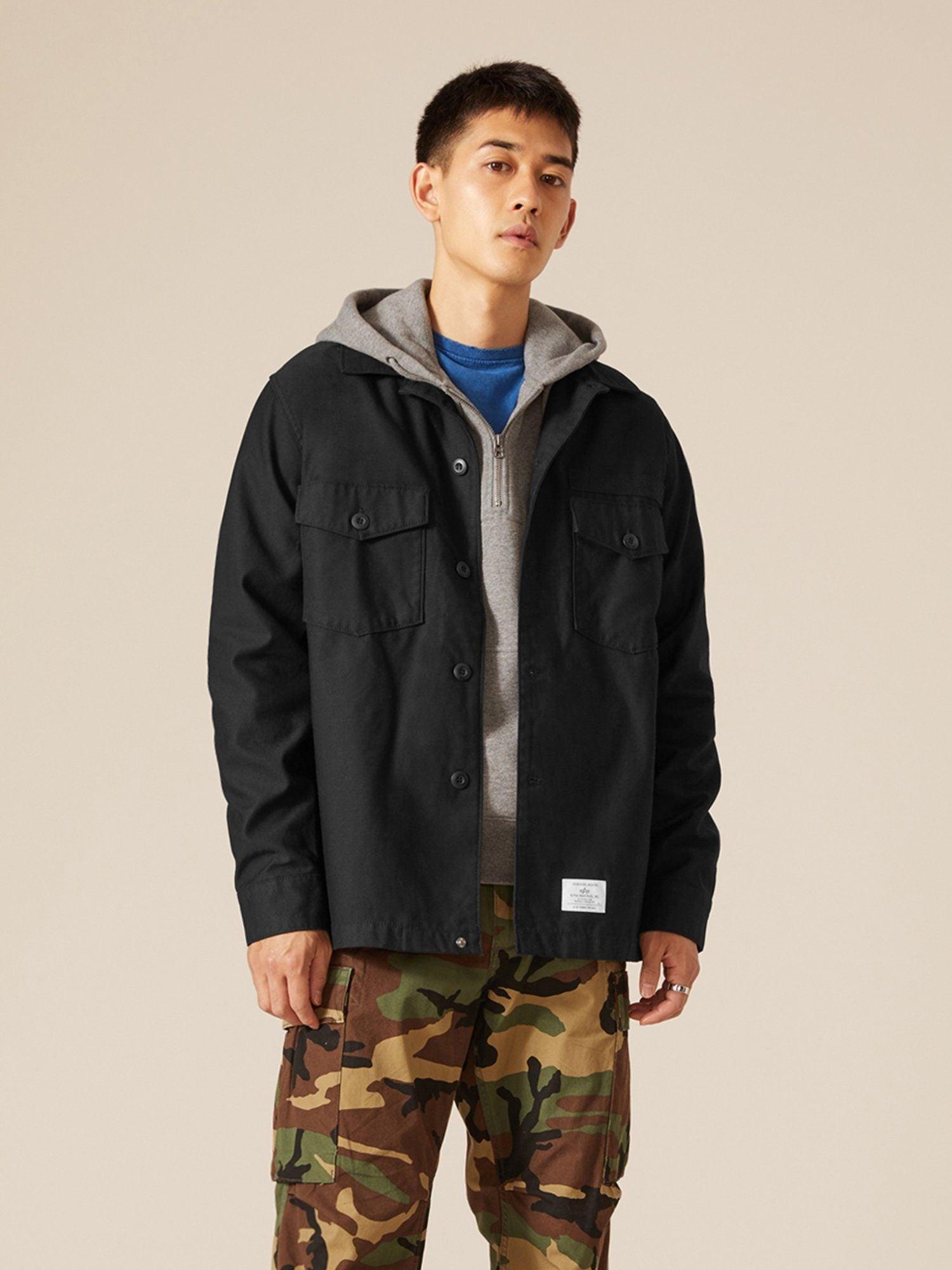 black fatigue jacket