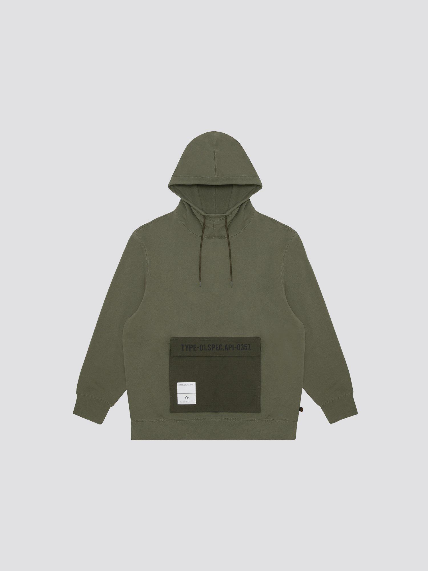 Alpha Industries Cotton Unfrm Contrast Pocket Hoodie in Olive (Green) for  Men | Lyst