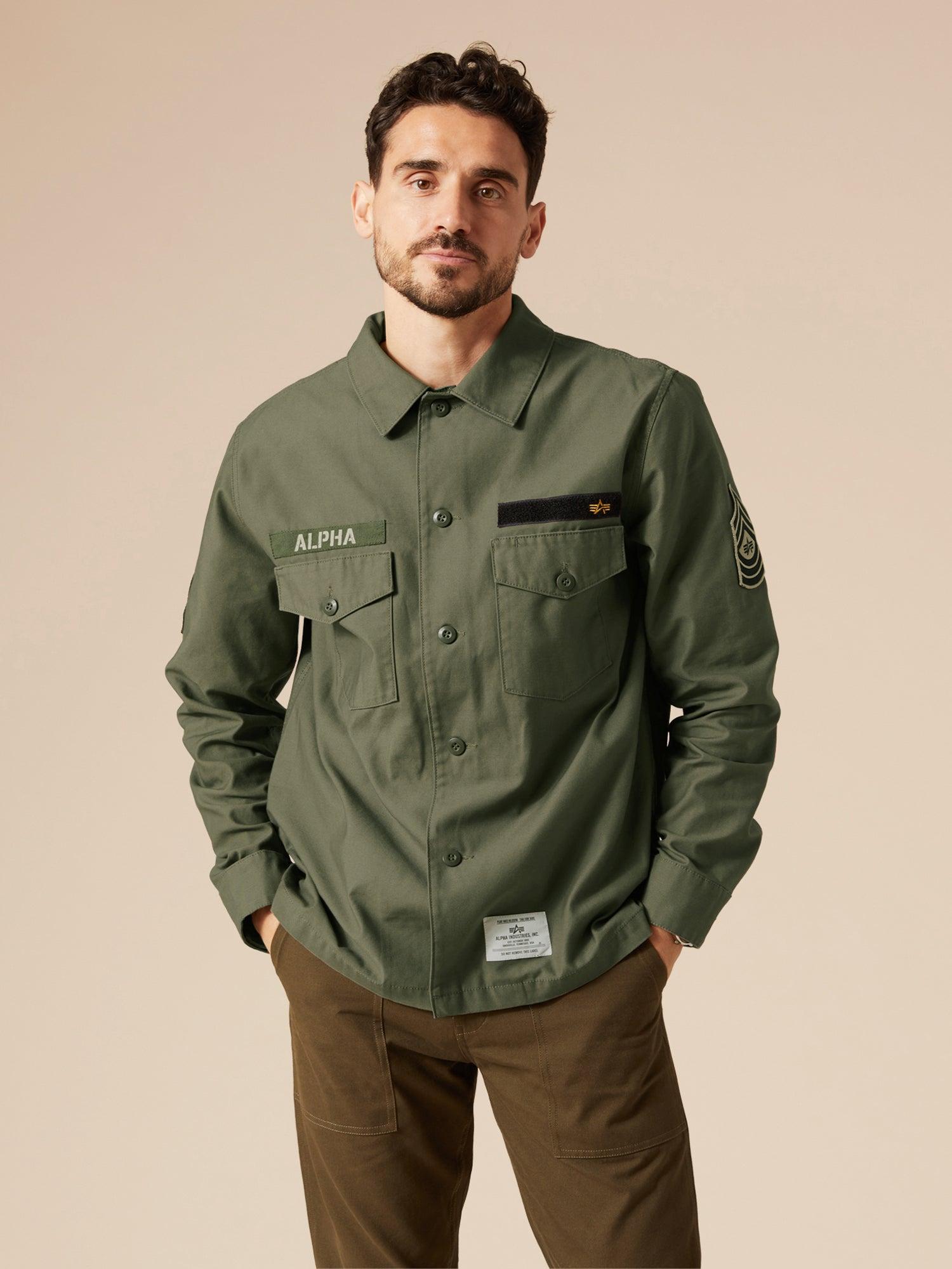 Fatigue Industries | Alpha in Deco Jacket Shirt for Men Lyst Green