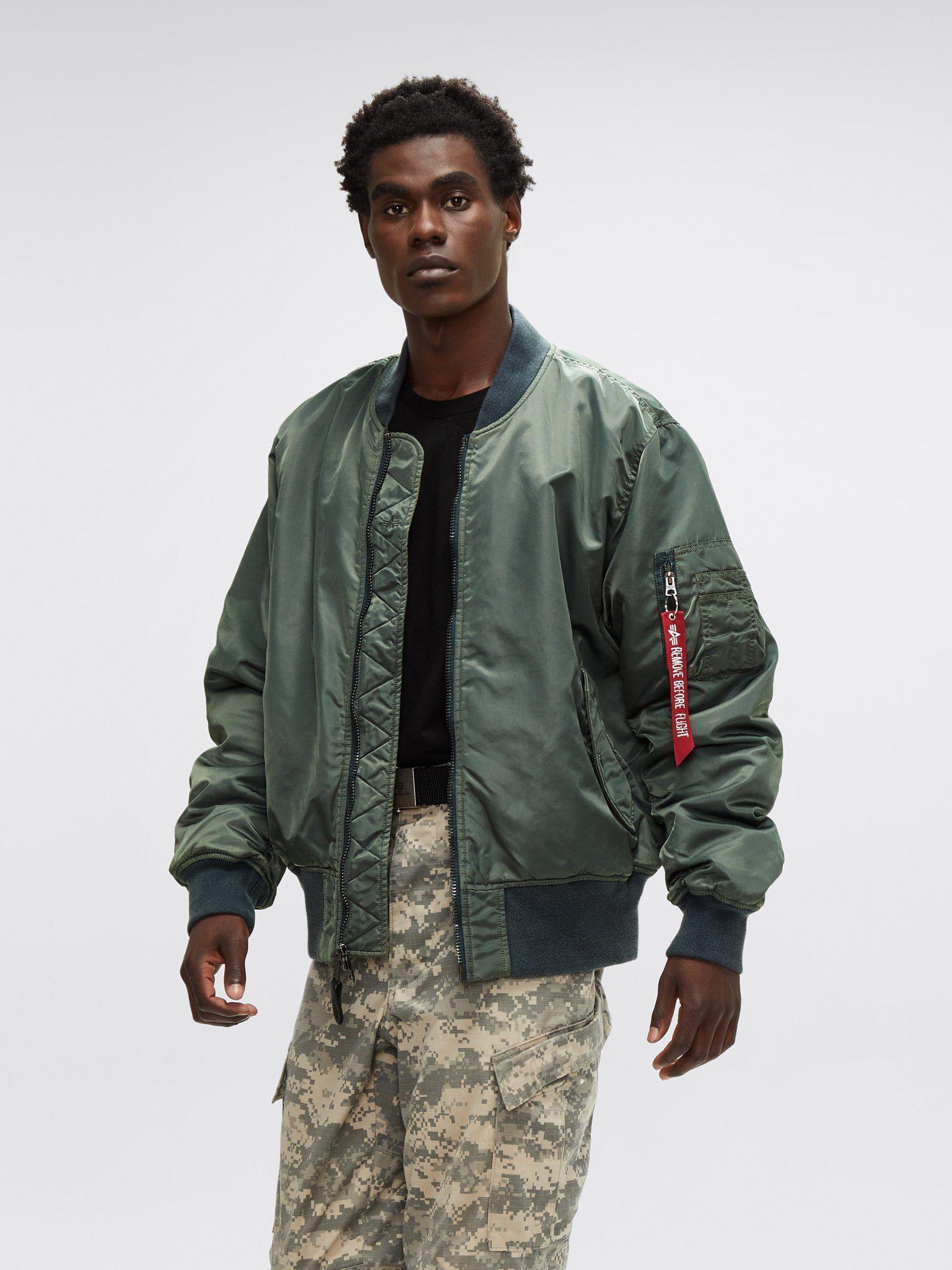 Alpha Industries Ma-1 Battlewash Bomber Jacket in Green for Men | Lyst