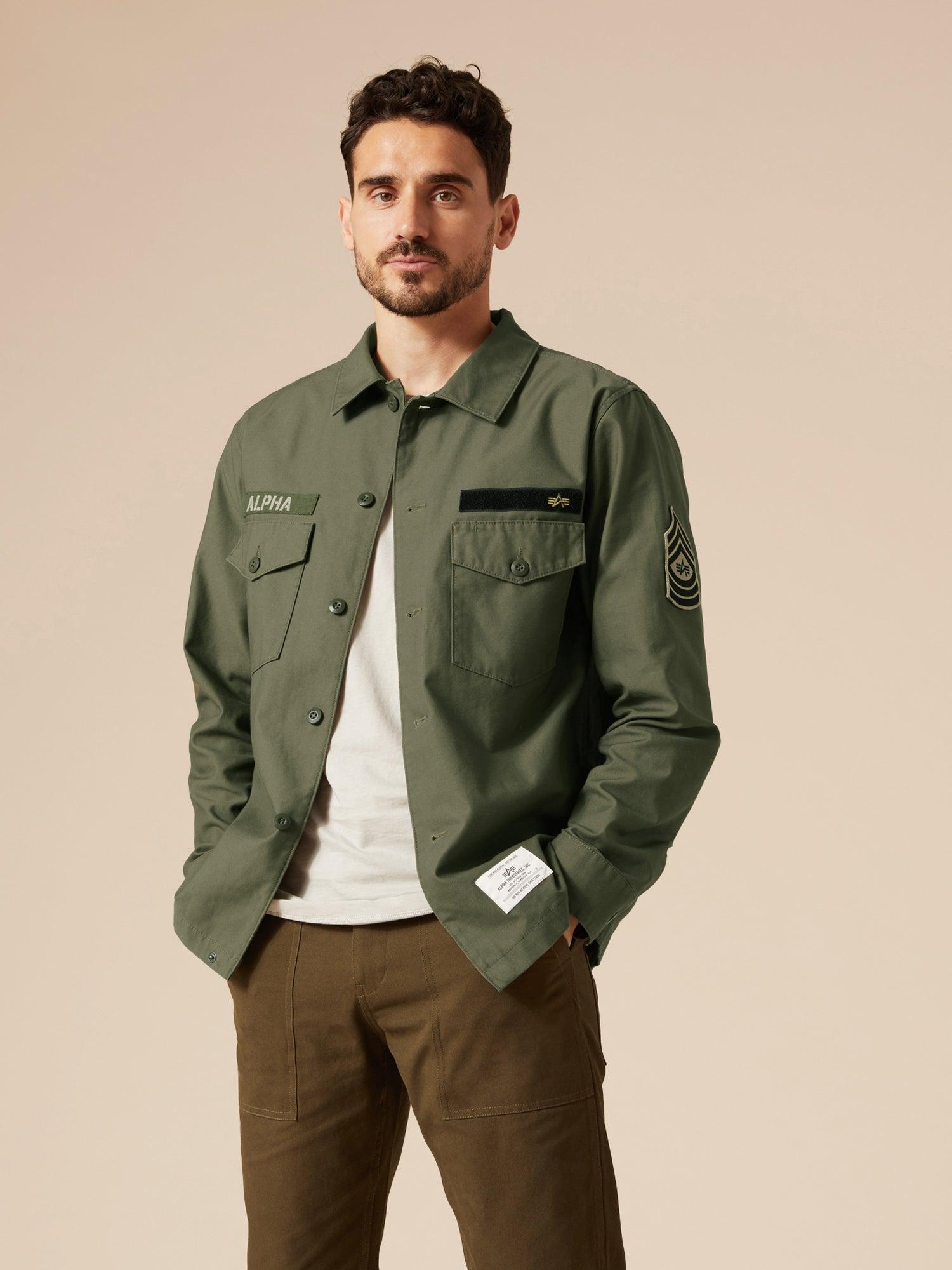Alpha Industries Deco Fatigue Shirt Jacket in Green for Men | Lyst