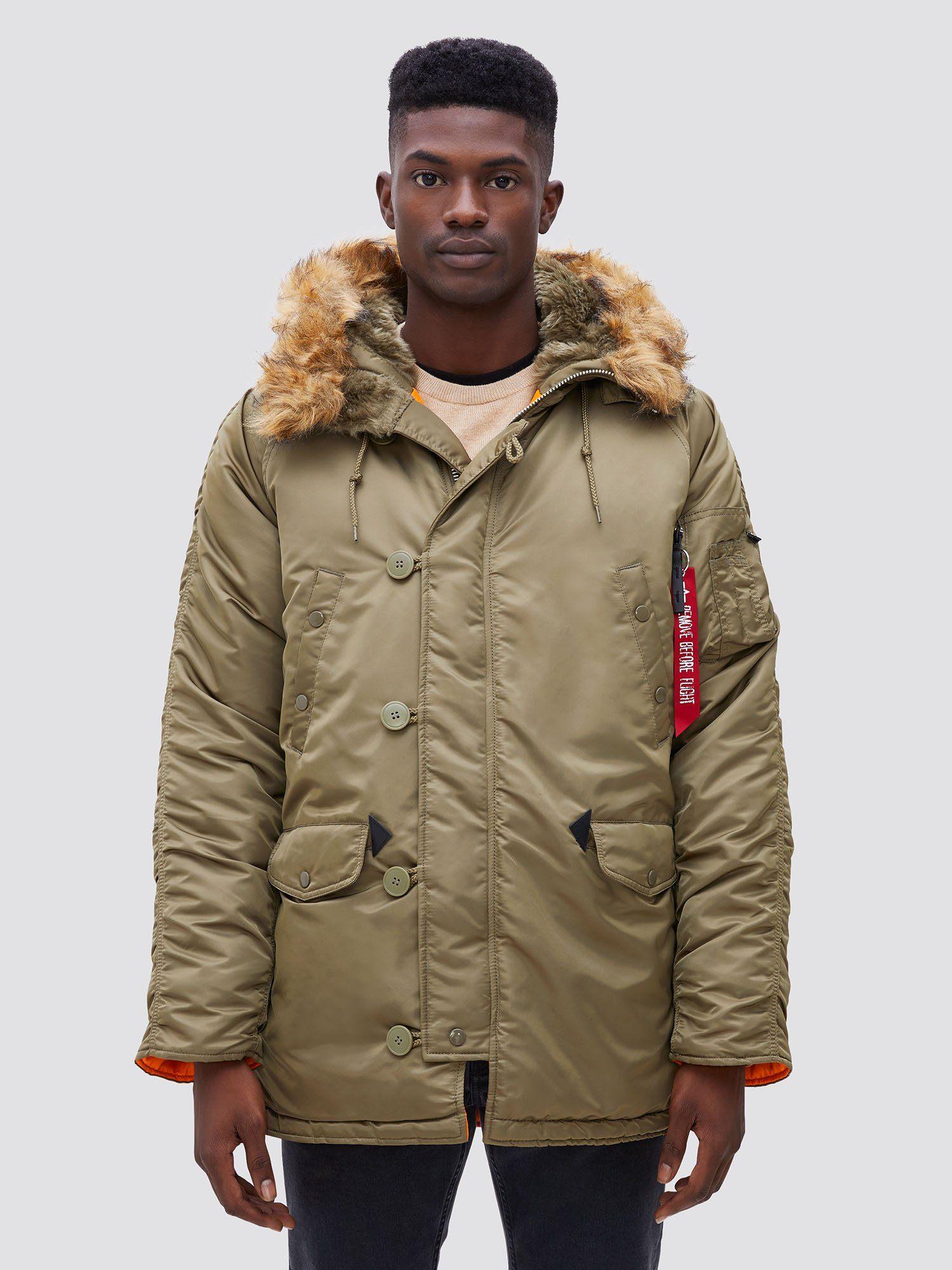 Alpha Industries N3b Slim Fit Gen I Parka in Vintage Olive (Green) for