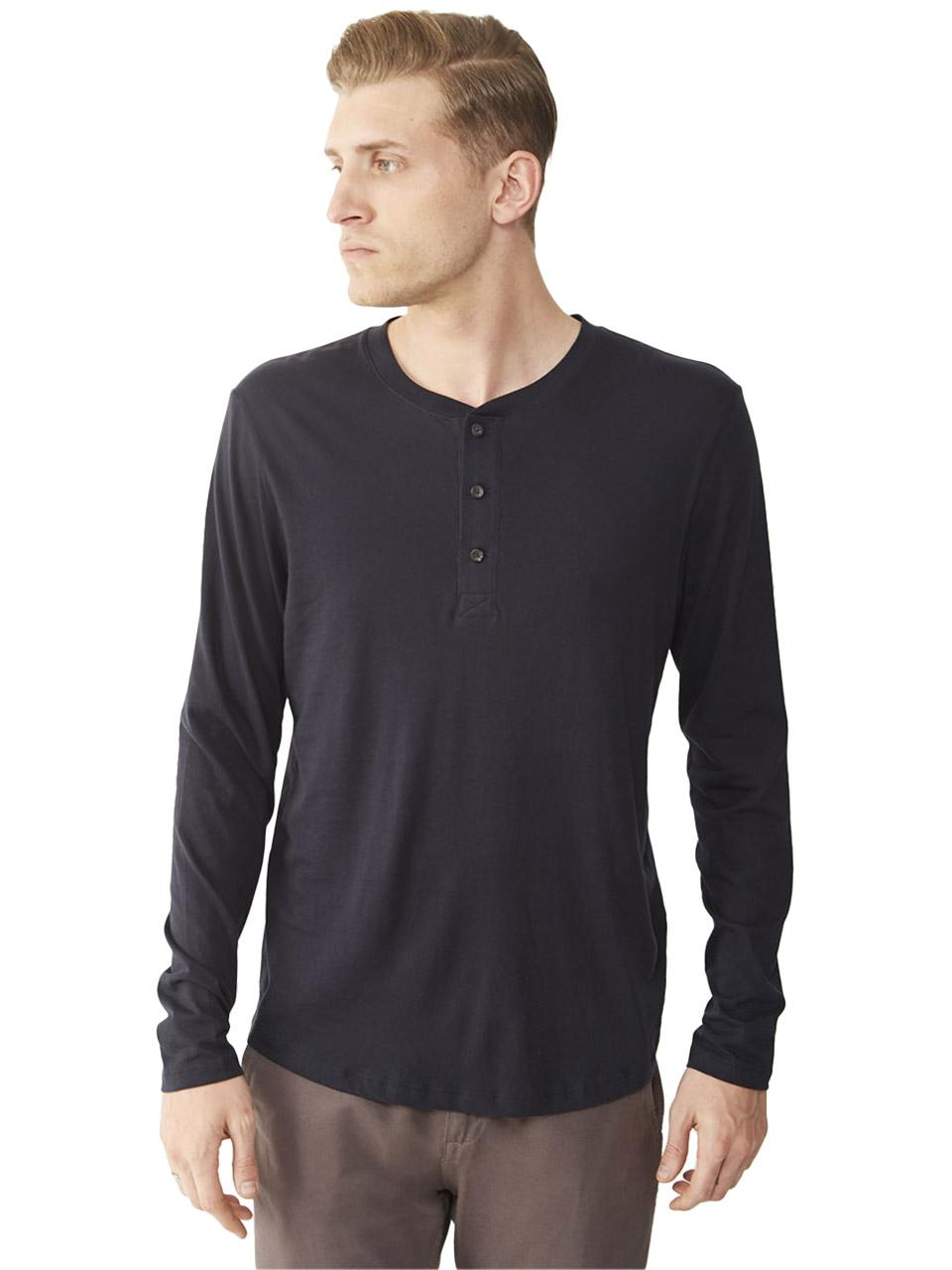 Lyst - Alternative Apparel Organic Pima Henley Shirt in Black for Men