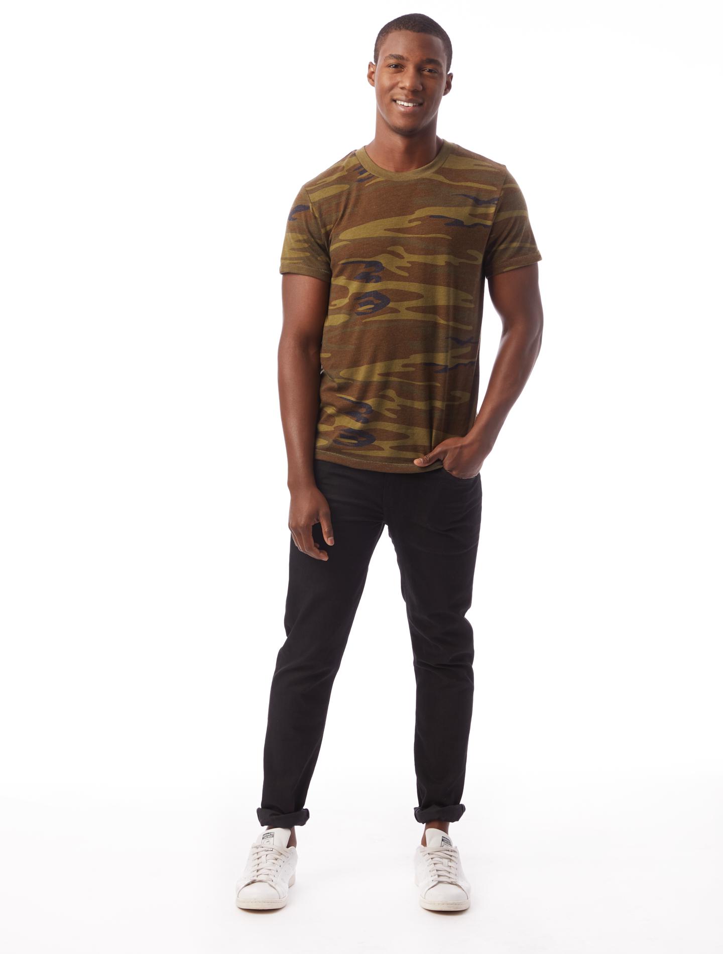 Alternative Apparel Synthetic Printed Eco-jersey Crew T-shirt in Green for Men - Lyst