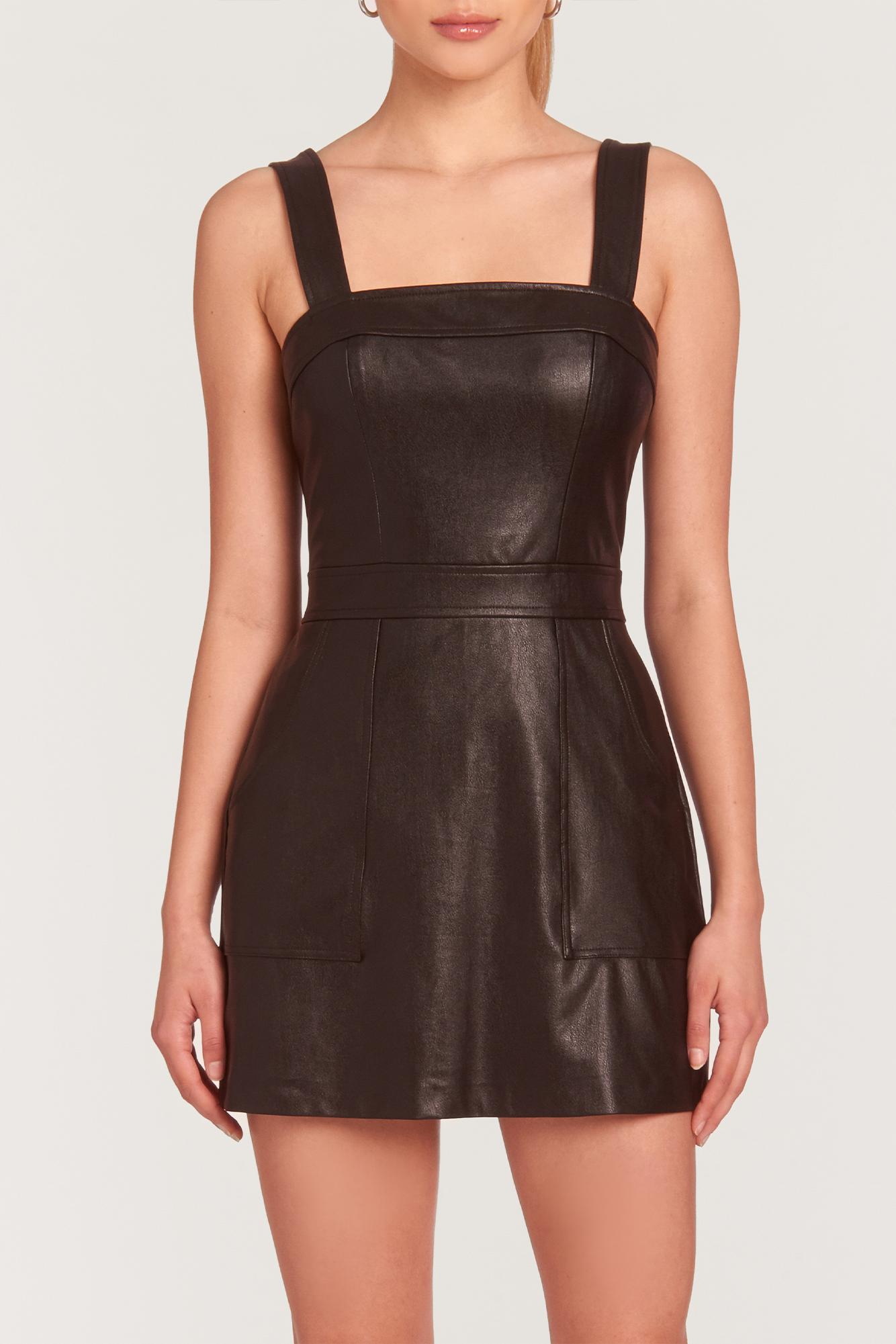 Amanda Uprichard Ace Dress In Faux Leather in Black Lyst