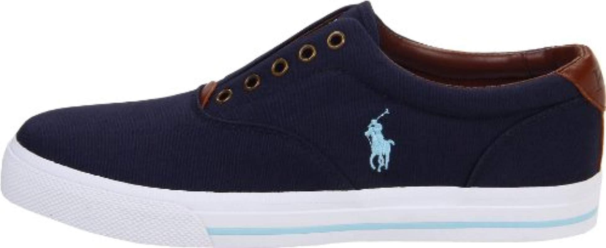 Polo Ralph Lauren Leather Vito Fashion Sneaker in Navy (Blue) for Men ...