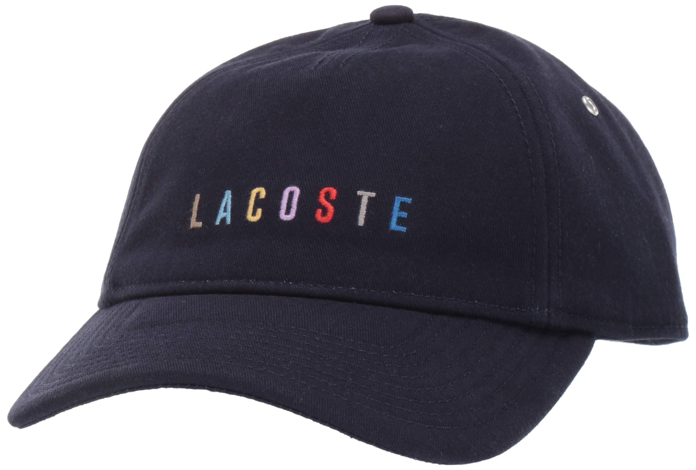 Lacoste Cotton Rainbow Logo Cap in Navy Blue (Blue) - Lyst