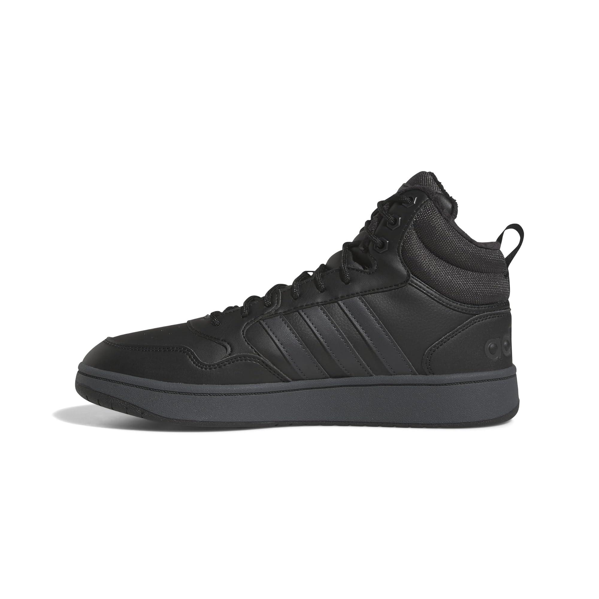 adidas Hoops 3.0 Mid Basketball Shoes in Black for Men | Lyst
