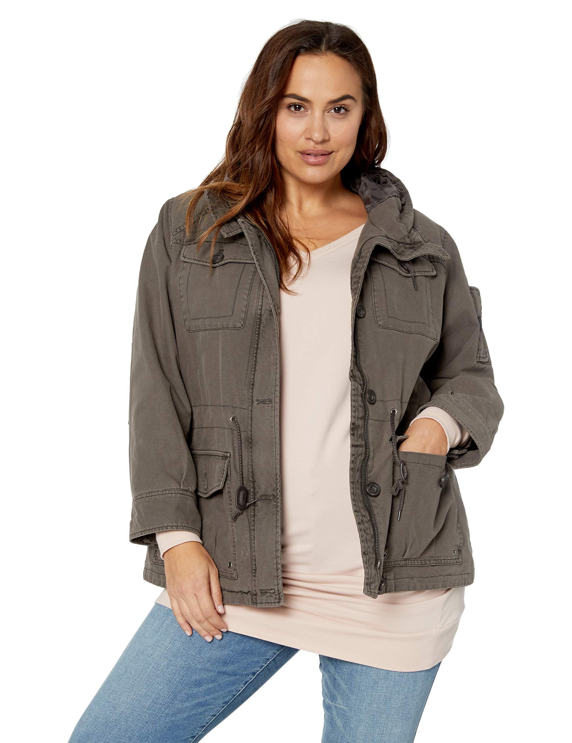 levi's women's cotton four pocket hooded field jacket
