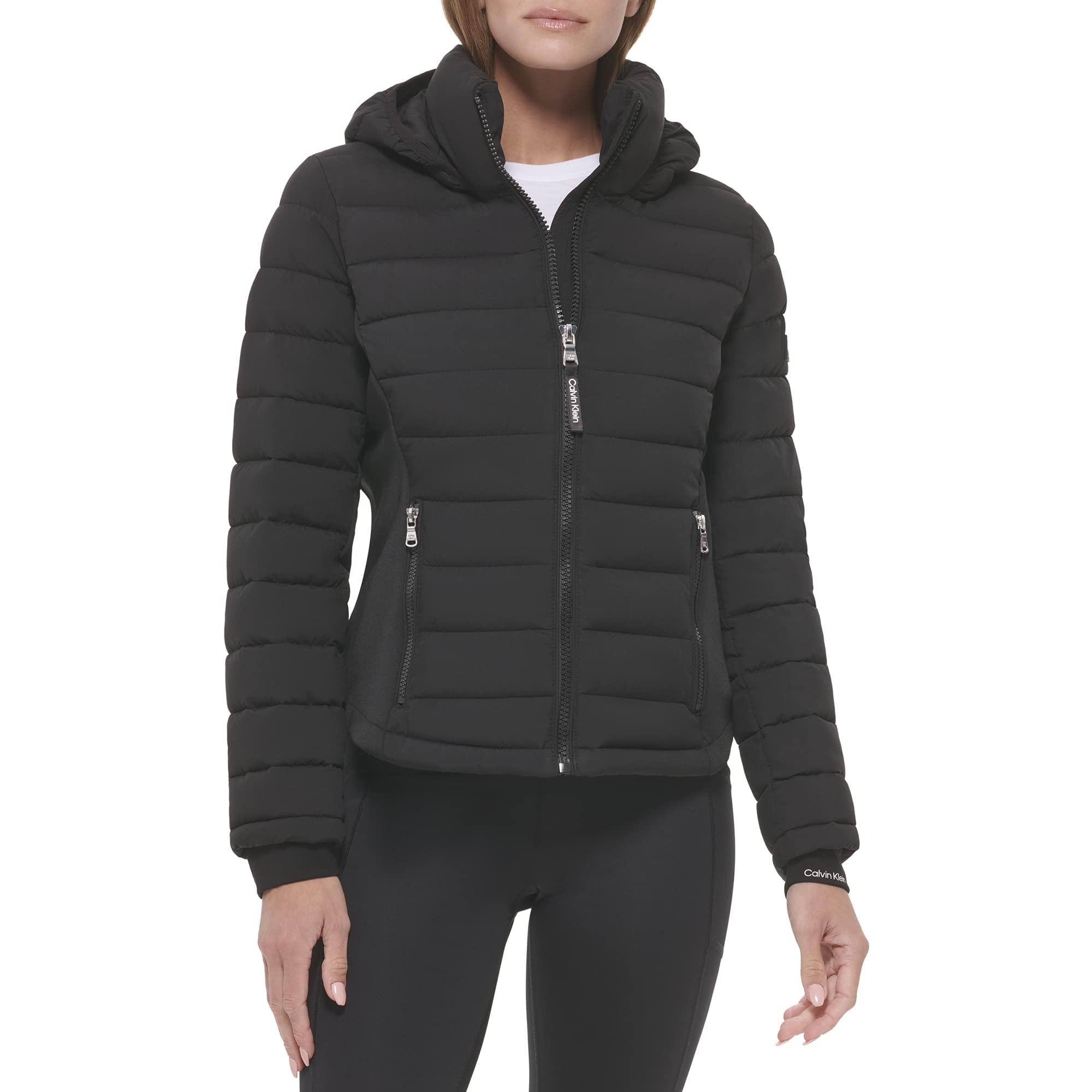 Calvin Klein Water Resistant Casual Lightweight Scuba Side Panels Jacket in  Black | Lyst