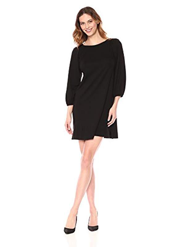 balloon sleeve shift dress
