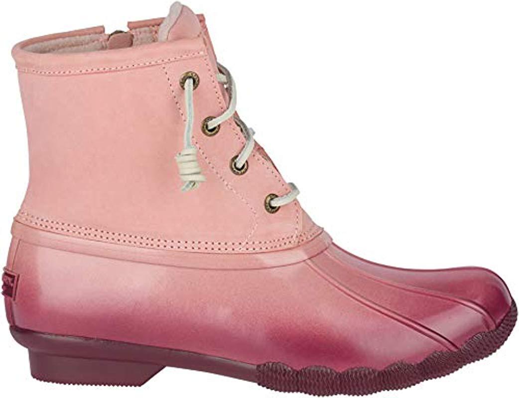 Sperry Top-Sider Women's Saltwater Ombre Duck Winter Booties in Pink | Lyst