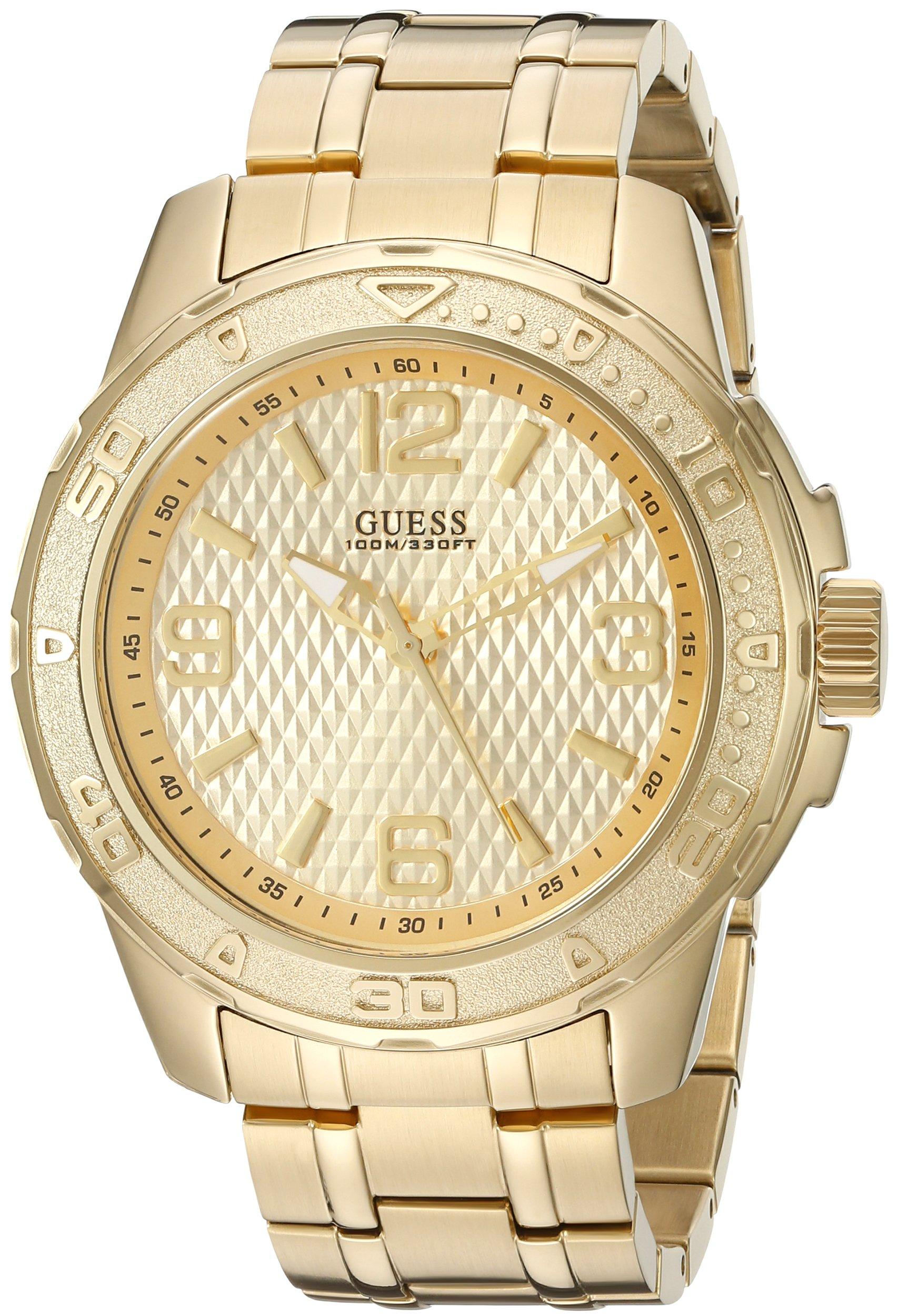 Guess Gold-tone Stainless Steel Bracelet Watch 46mm U0681g2 Gold Tone (Metallic) for Men - Save 26% - Lyst