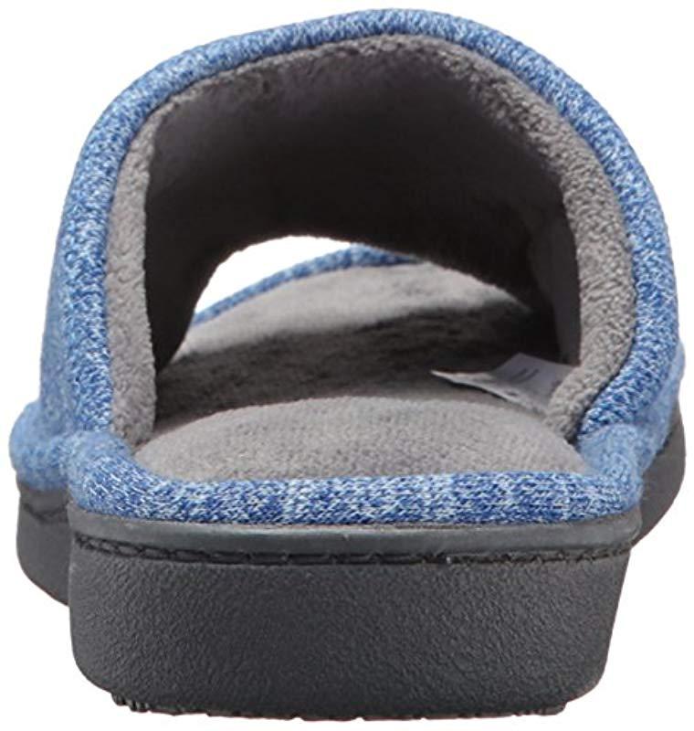 Isotoner Rubber Space Dyed Andrea Slide Slipper With Moisture Wicking