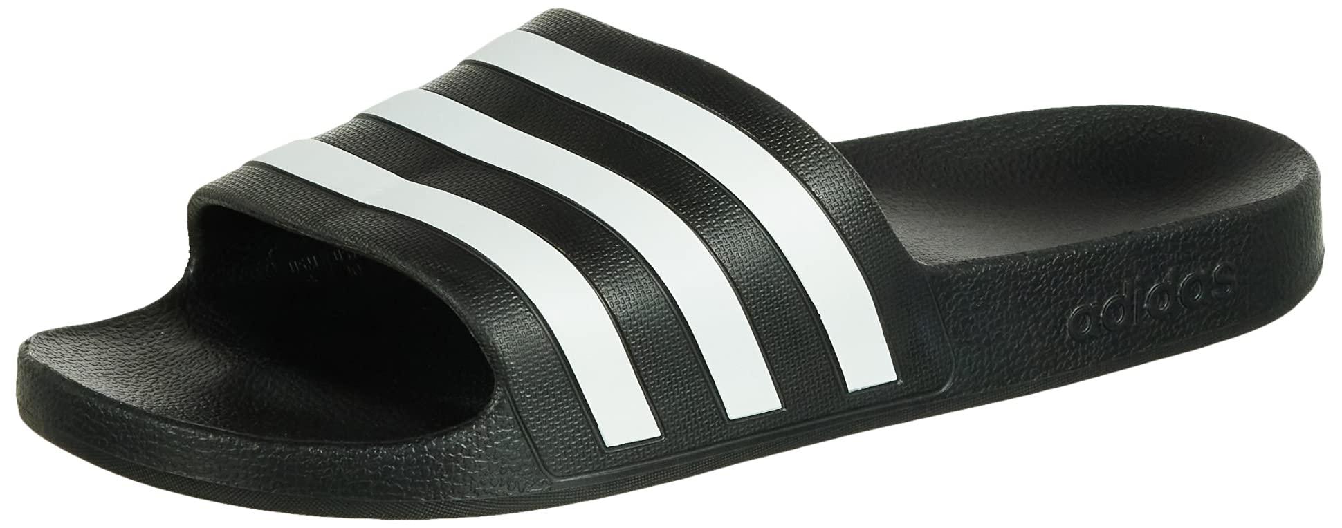 adidas Adilette Aqua Slides Sandal in Black | Lyst