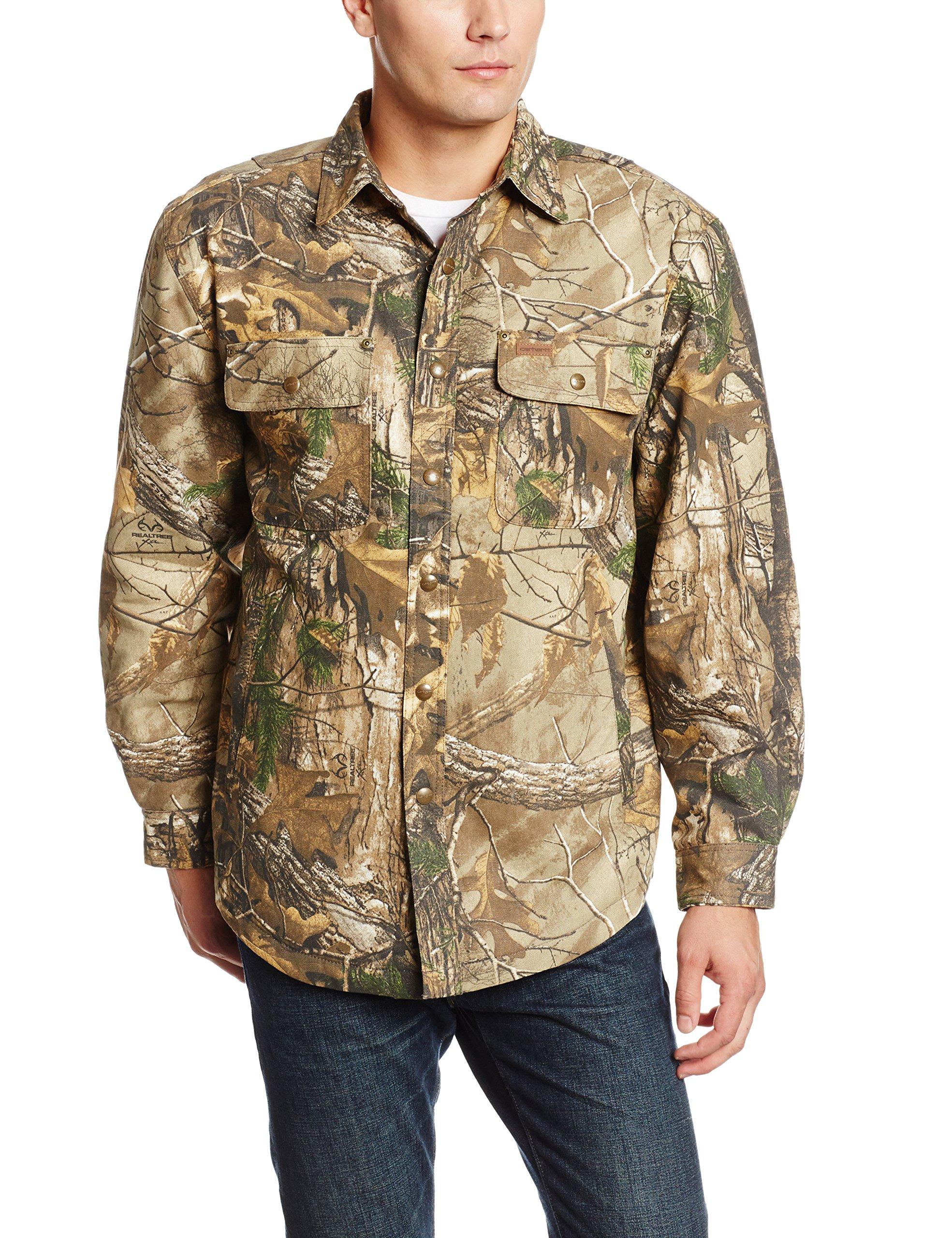 carhartt camo button up shirt