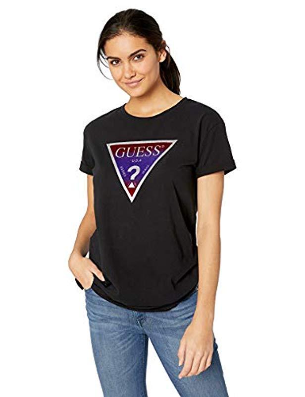 guess longline logo tee