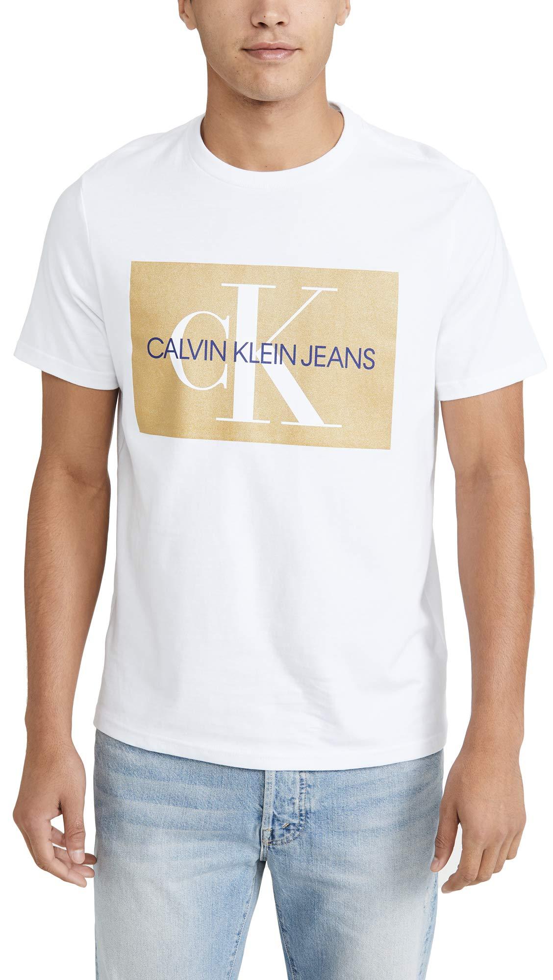 Uomo Calvin Klein Logo T Shirt Grande RRP £ 45,00 