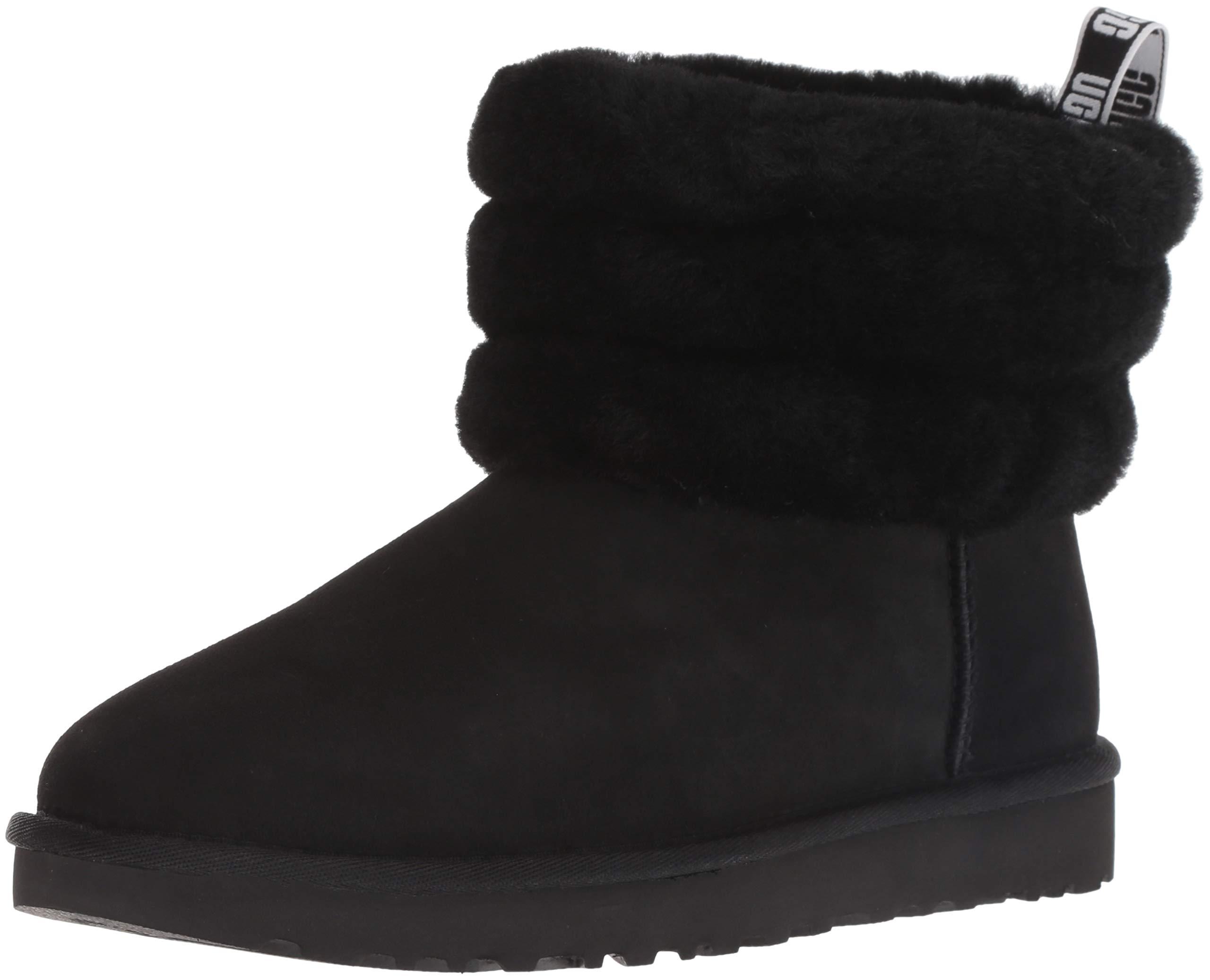 black furry uggs