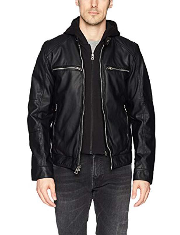 guess black moto jacket