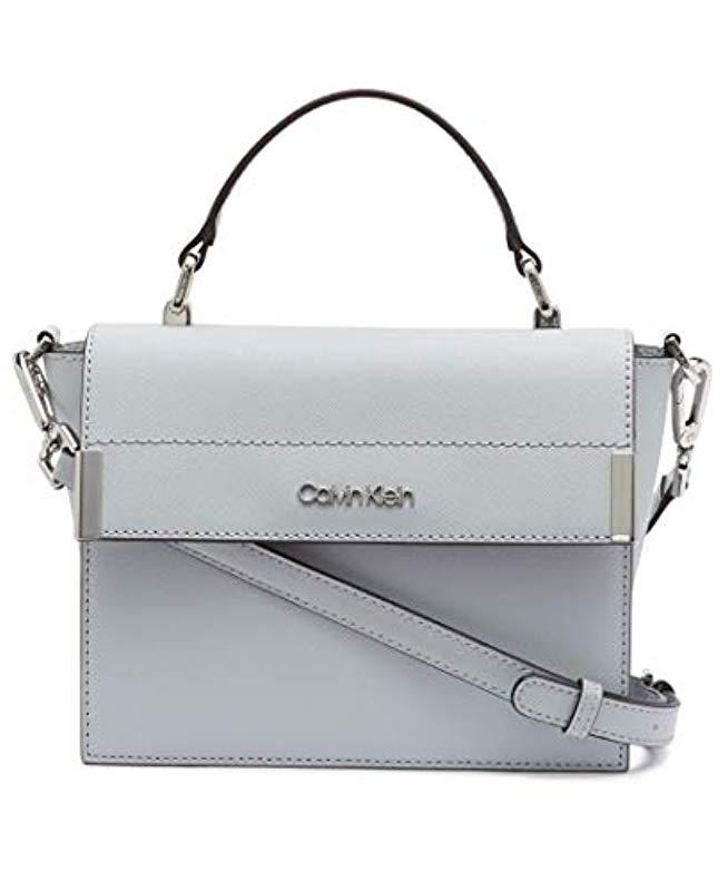 calvin klein raelynn saffiano crossbody