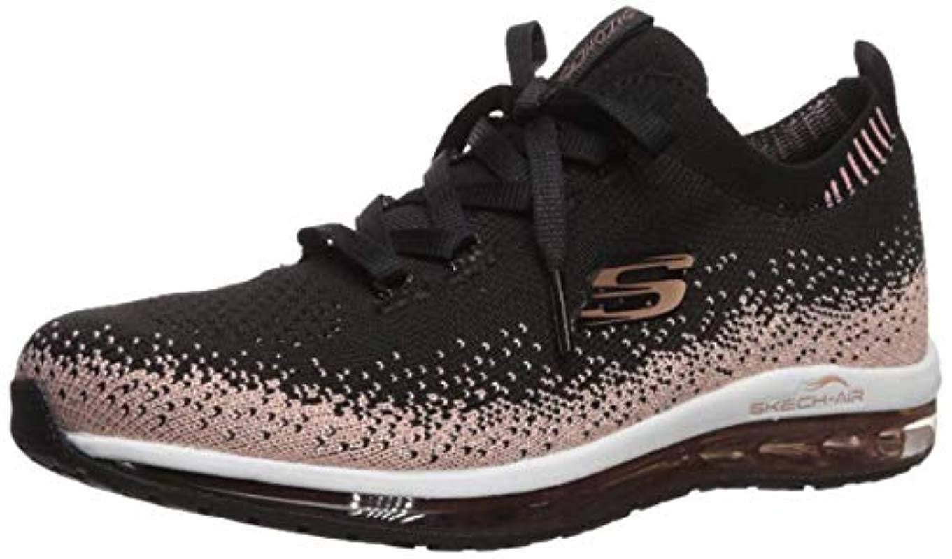skechers black and rose gold sneakers