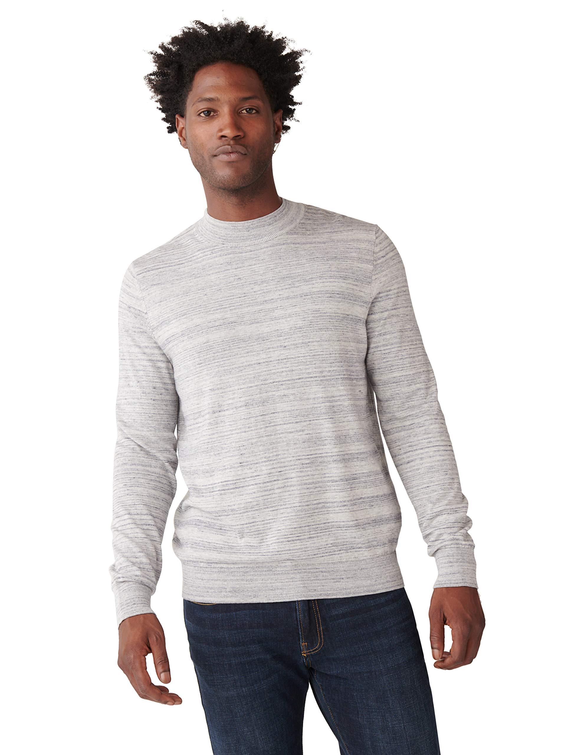 Lucky Brand Long Sleeve Crew Neck Spacedye Welterweight Sweater in Gray ...