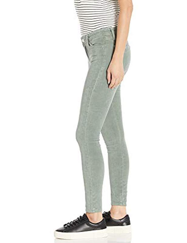 Lucky Brand Mid Rise Ava Super Skinny Velvet Jean In Shadow Mint in Gray - Lyst