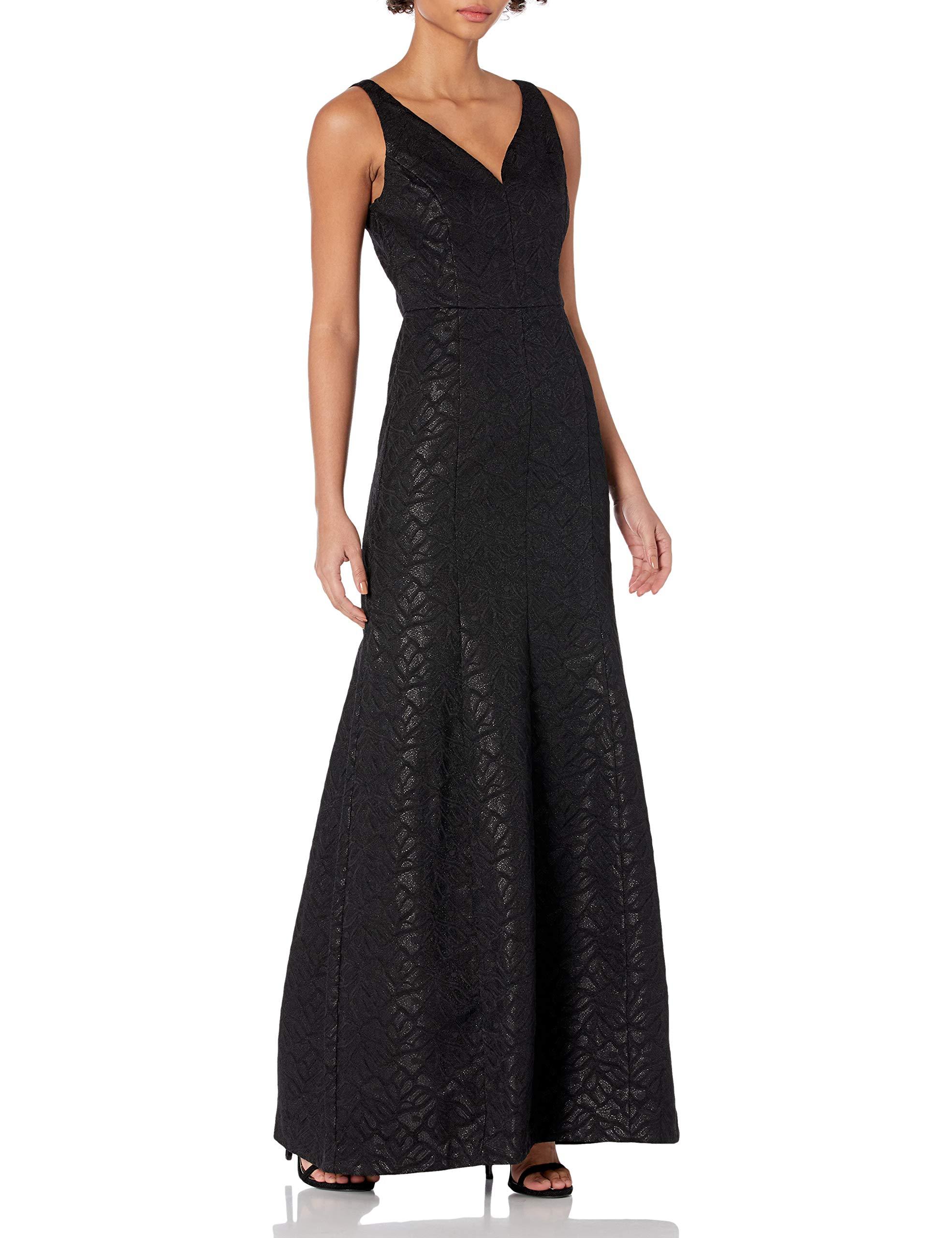 black shimmer gown