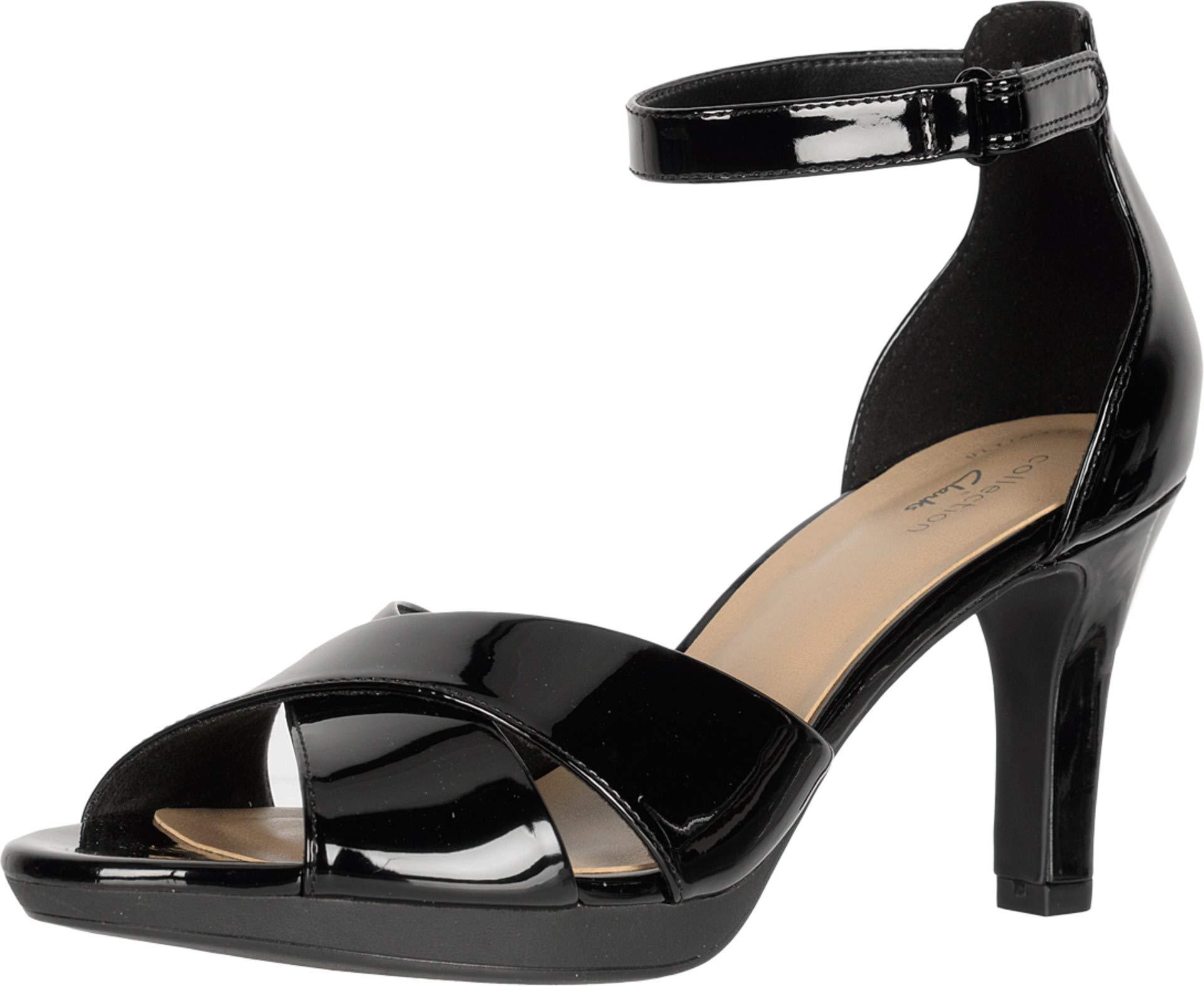 clarks patent leather sandals