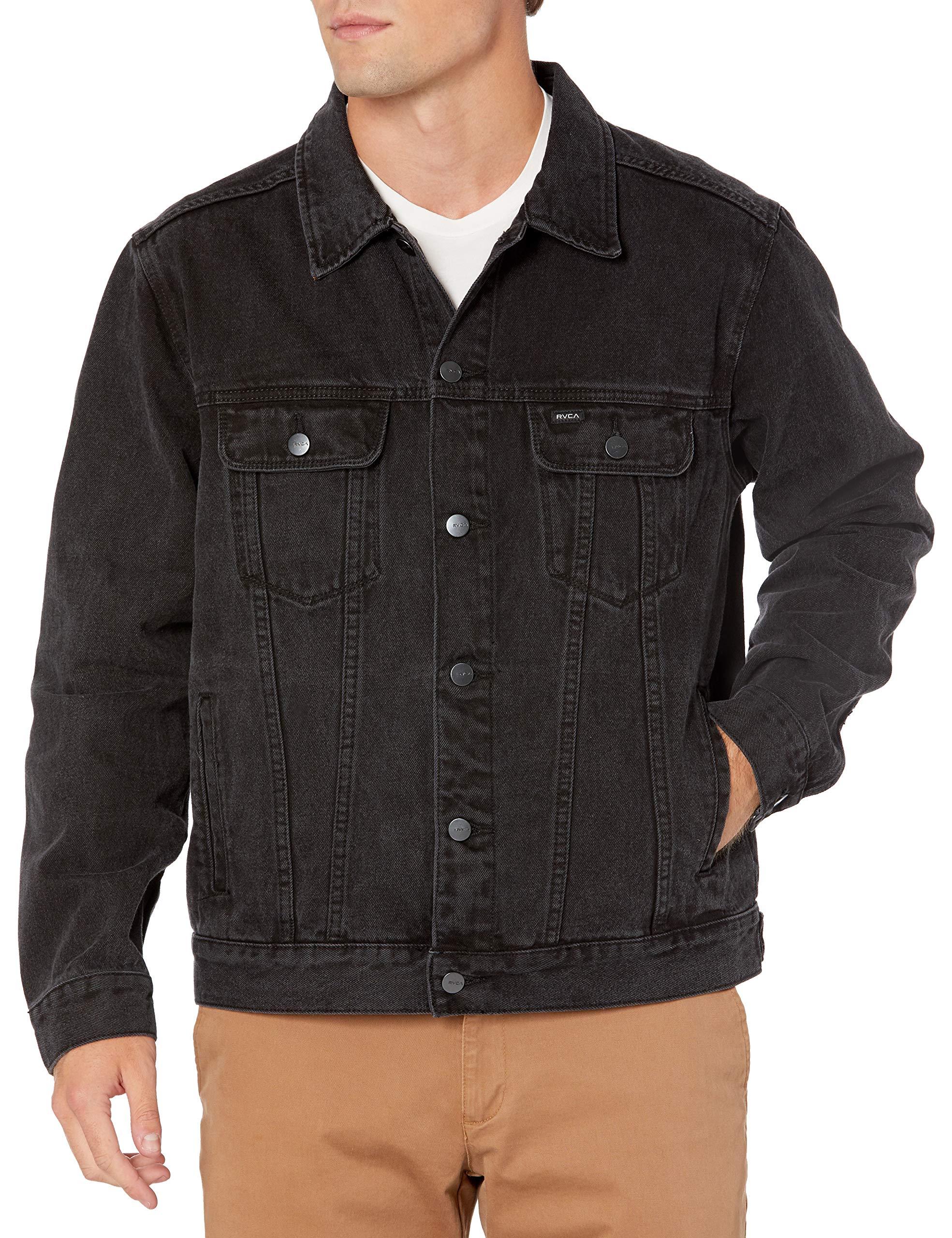 rvca black denim jacket