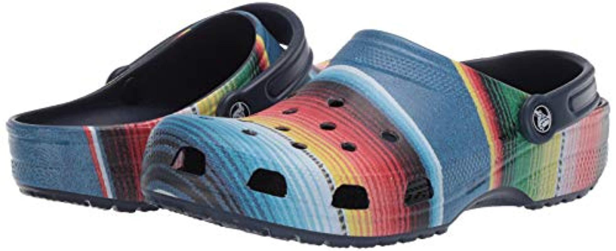 Crocs™ And Classic Striped Clogcasual Slip On Water Shoe in Blue Lyst