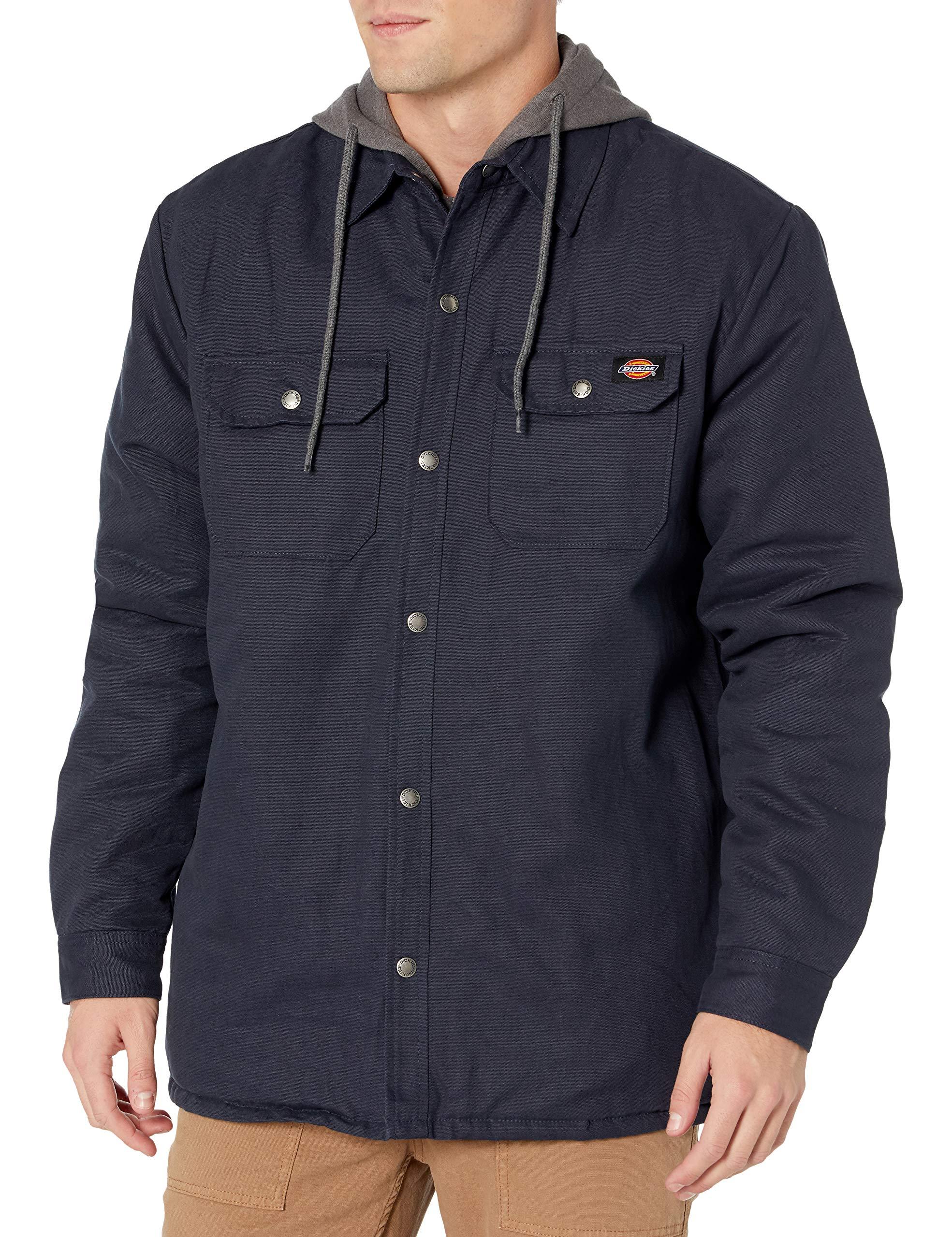 Dickies Mens Fleece Hooded Duck Shirt 