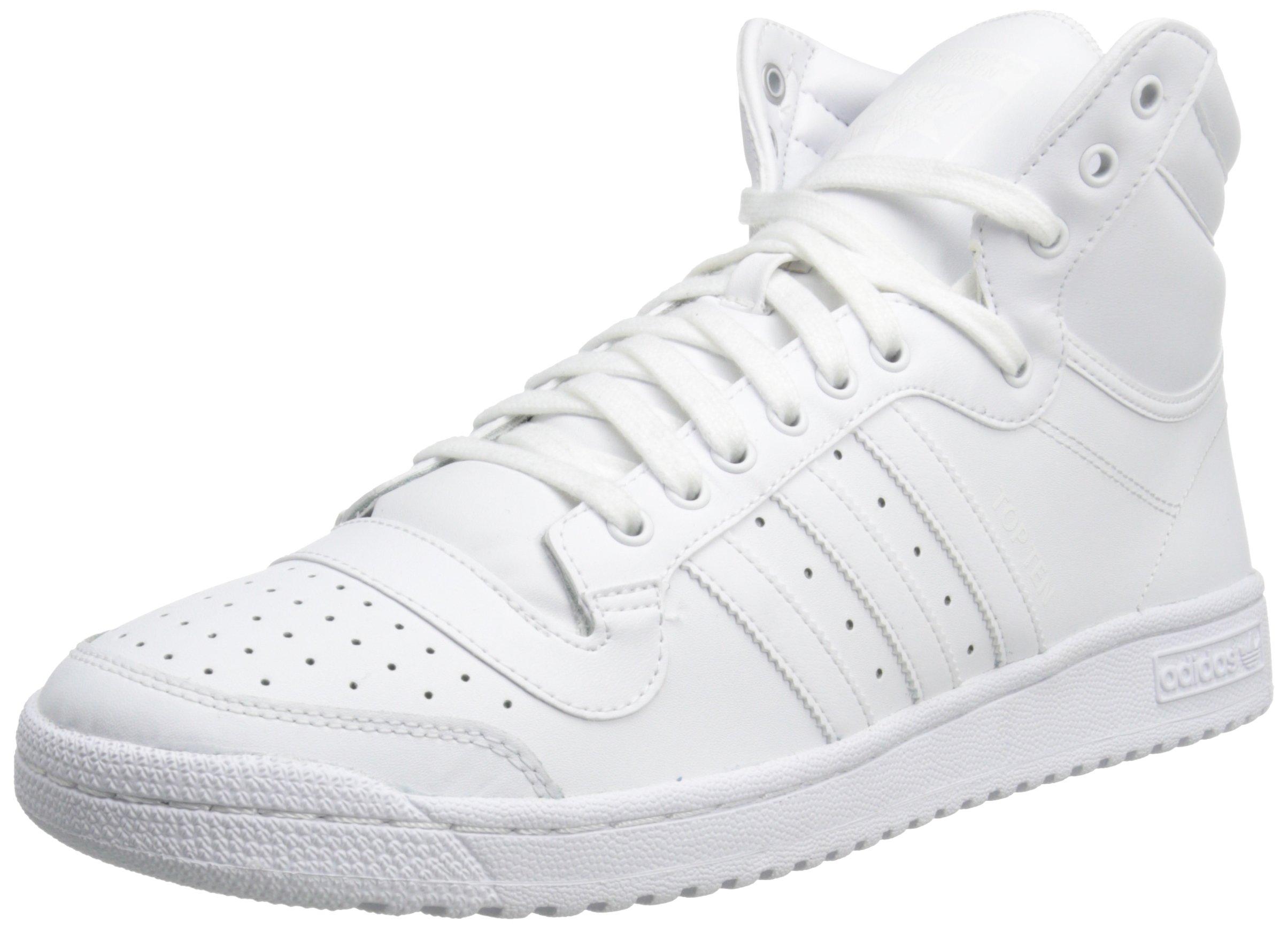 adidas Originals Leather Top Ten Hi Basketball Shoes in White/White/White  (White) for Men - Save 50% - Lyst