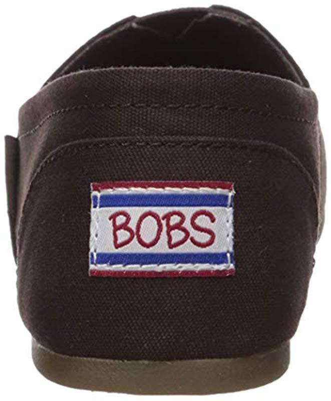 Skechers Canvas Bobs Plush-peace & Love Ballet Flat in Dark Brown (Brown) |  Lyst