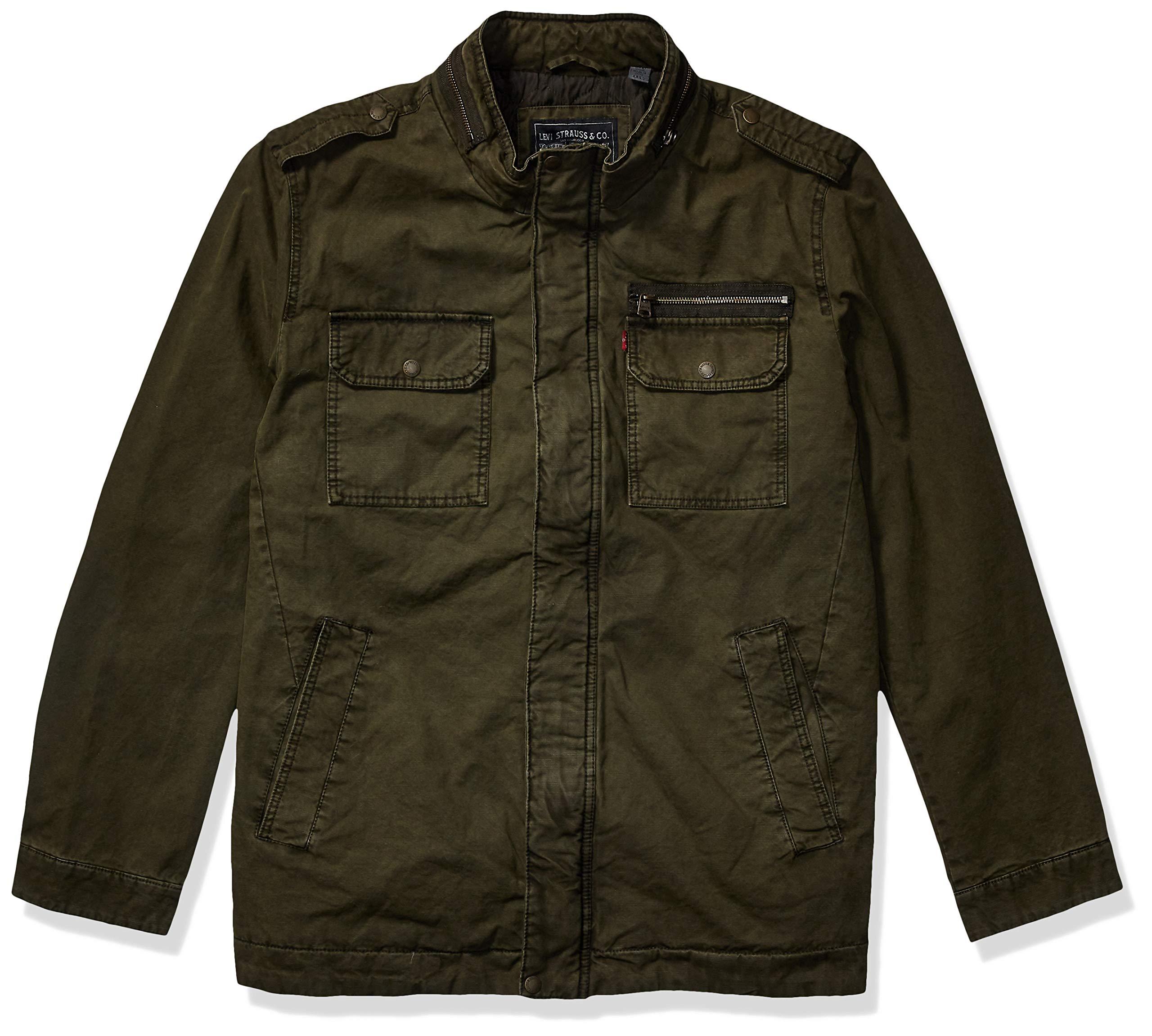 Levi's Washed Cotton Two Pocket Military Jacket (regular And Big And