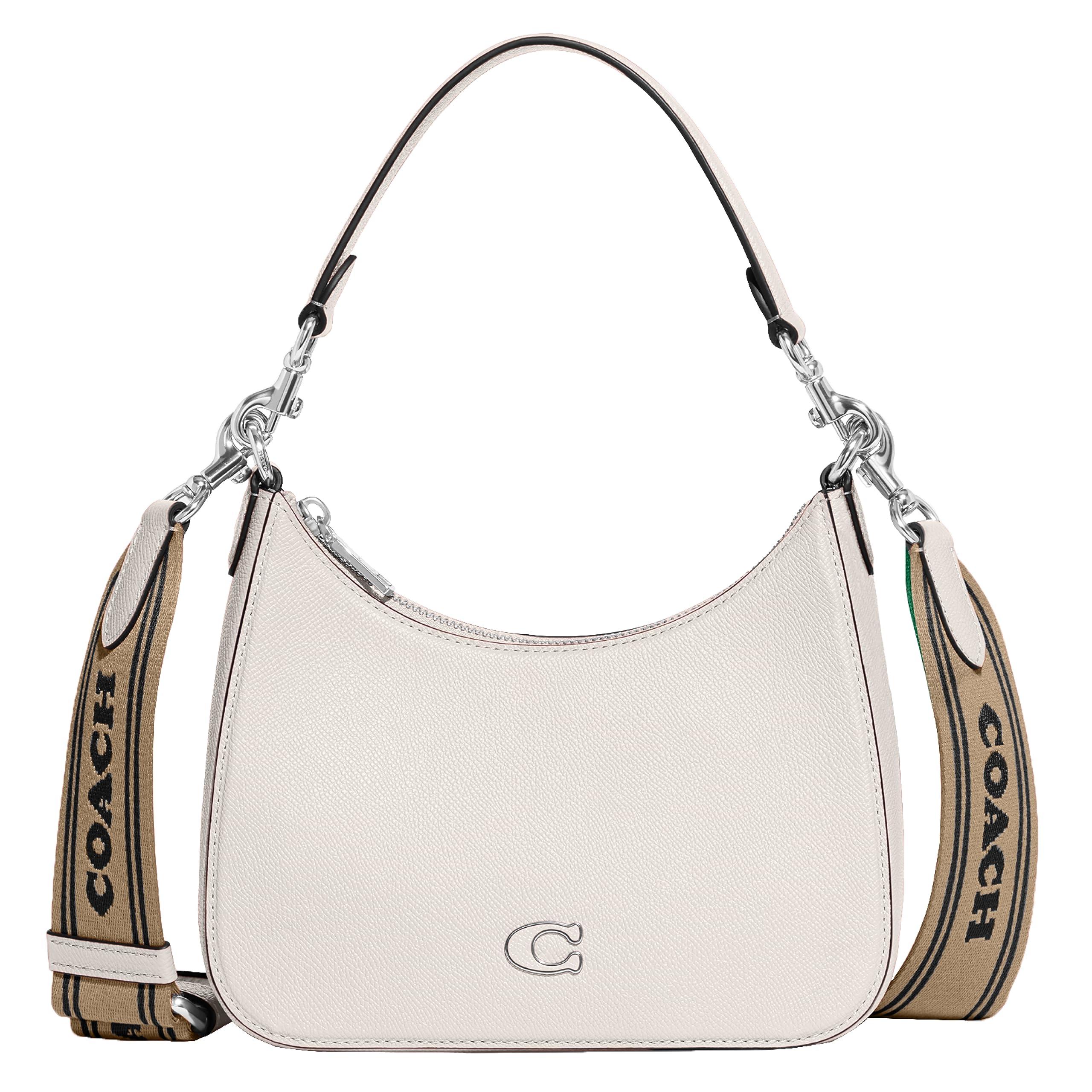 COACH Hobo Crossbody In Cross Grain Leather in Gray Lyst