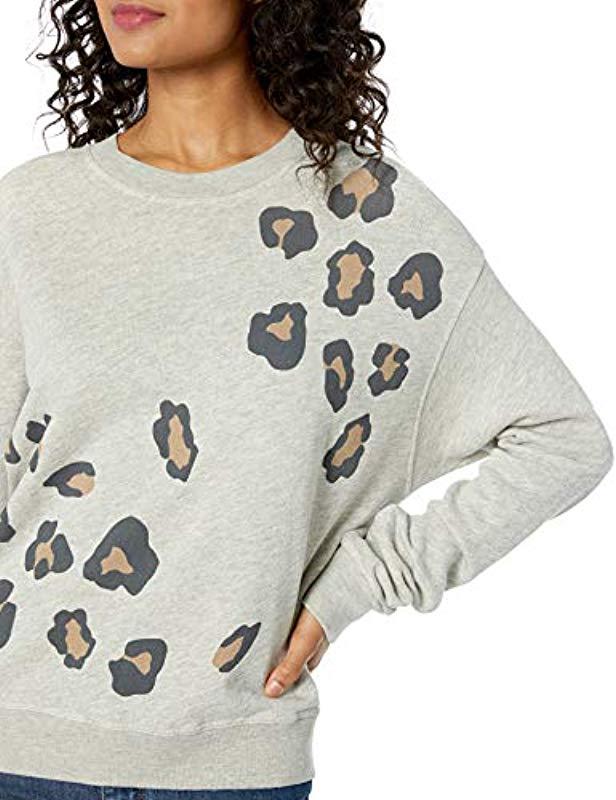 monrow leopard sweatshirt