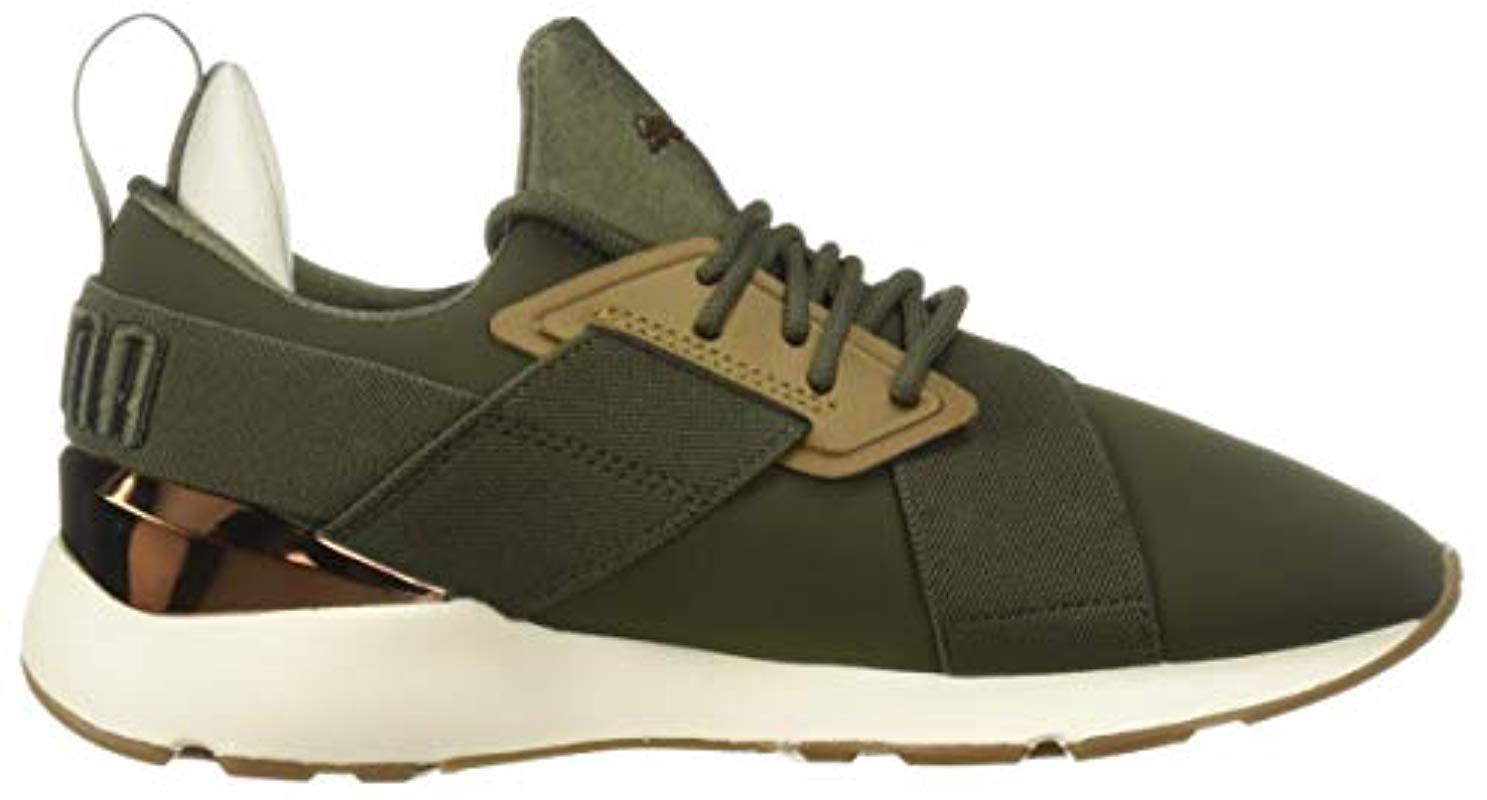 puma muse metallic green