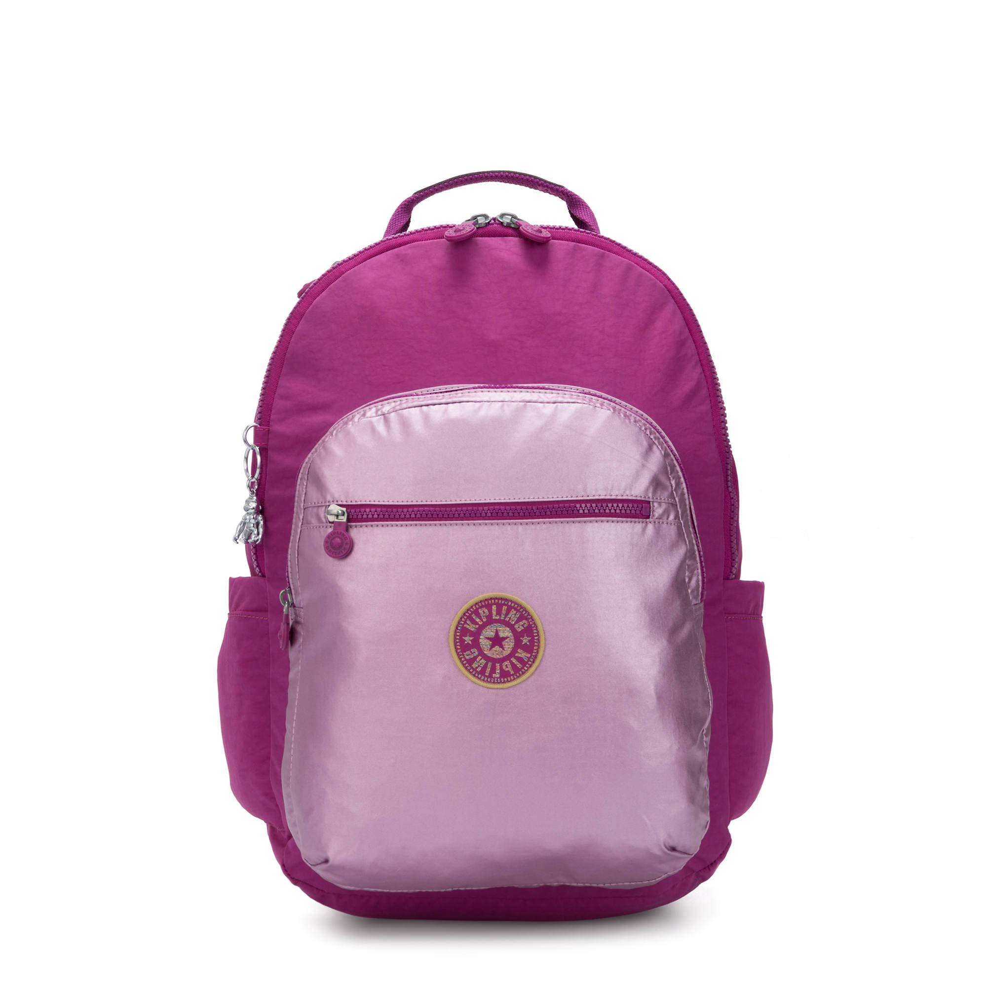 Kipling Synthetic Seoul Xl Laptop Backpack in Soft Stripes (Purple