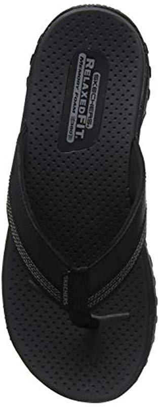 Skechers Men's Relaxed Fit Memory Foam Reggae Cobano Flip Flop Sandals | eBay