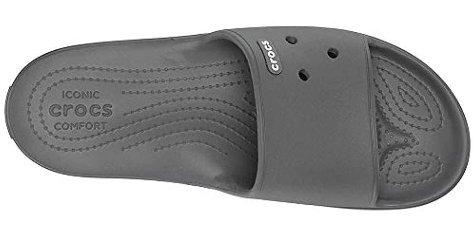 Crocs™ Crocband Iii Slide Sandal in Slate Grey/White (Gray) | Lyst