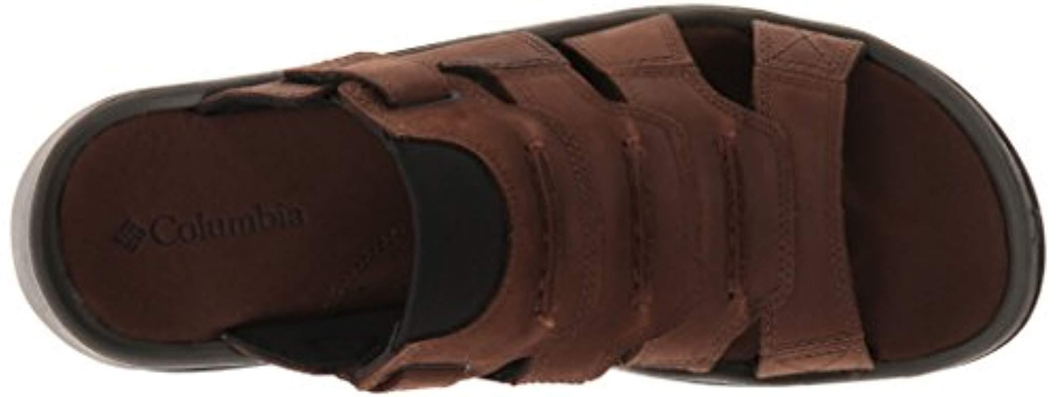 Columbia Leather Sandals in Tobacco (Brown) for Men Lyst
