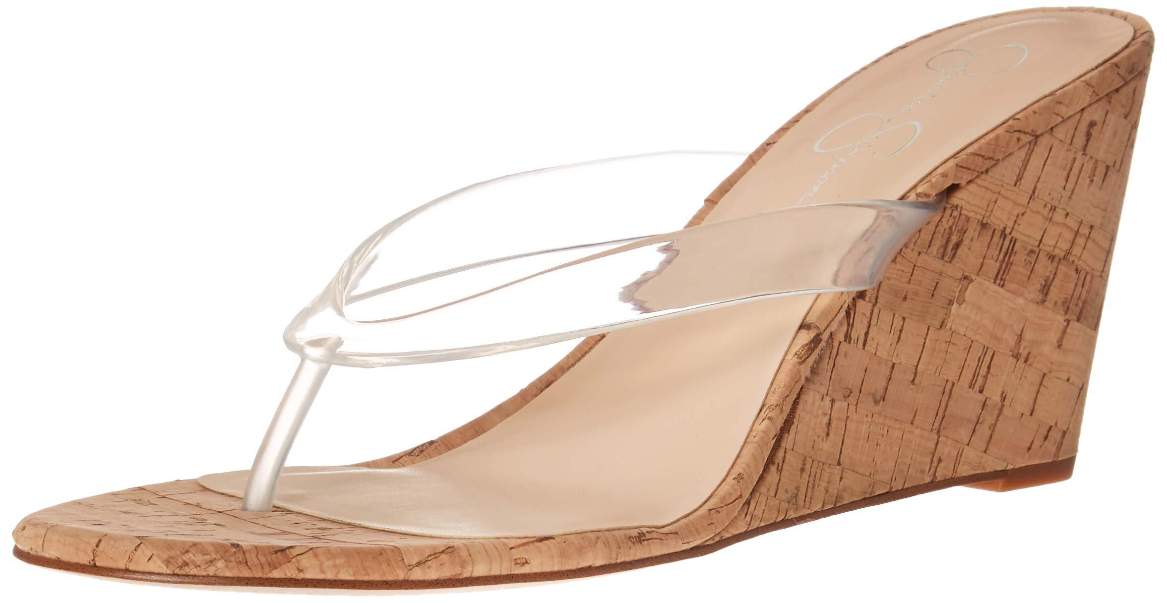 Jessica Simpson Coyrie Wedge Sandals,clear,8.5 M Us in Natural | Lyst
