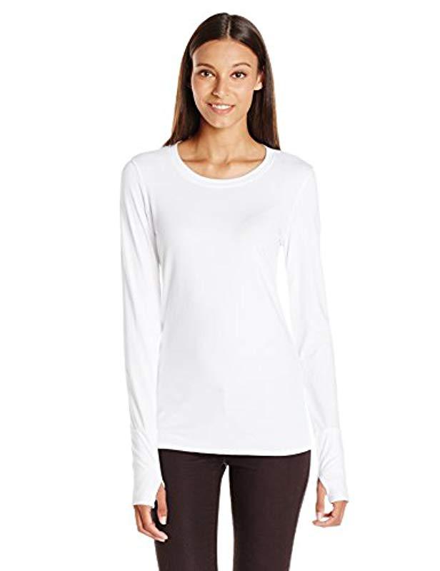 white lycra long sleeve top