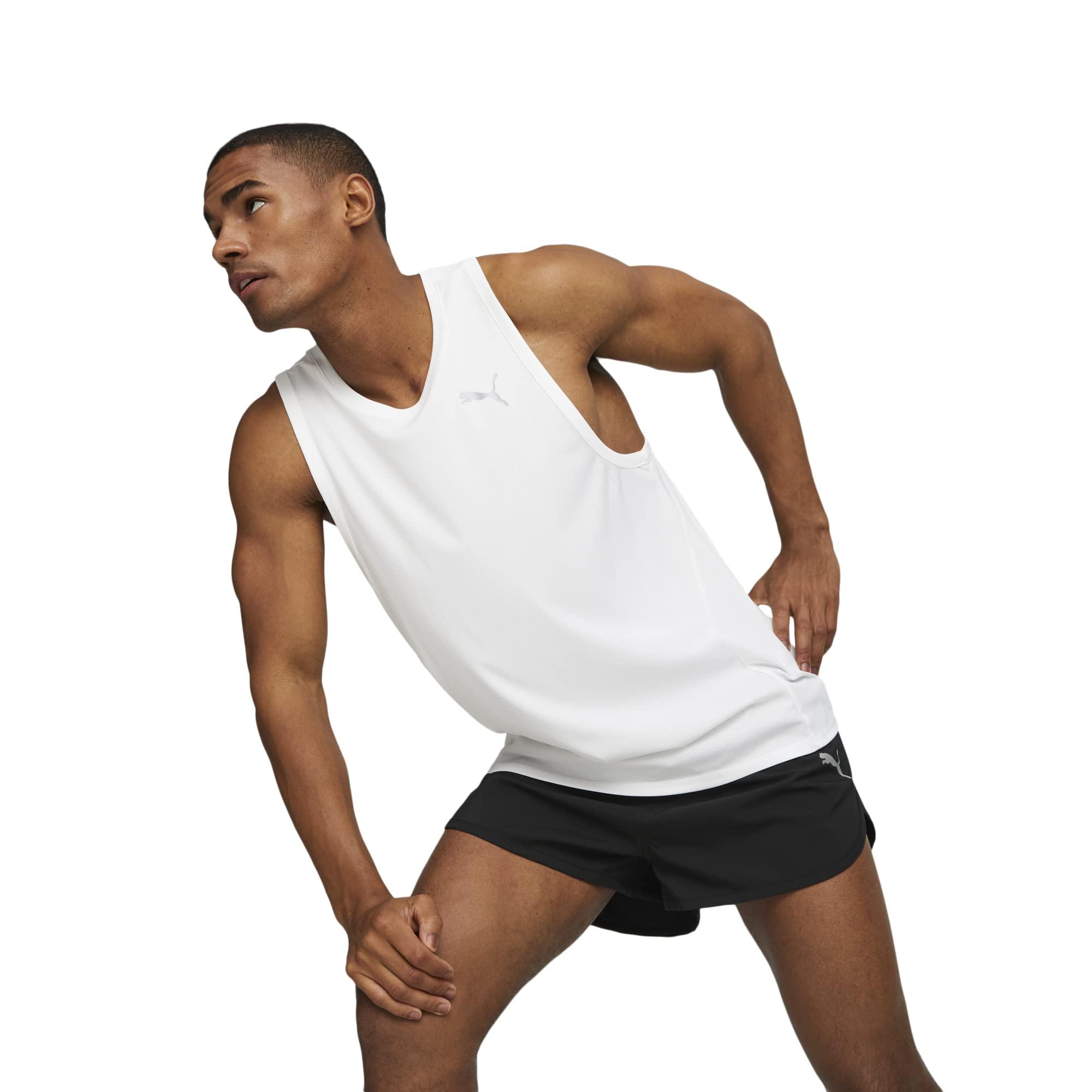 PUMA Run Favorite Singlet in White for Men | Lyst